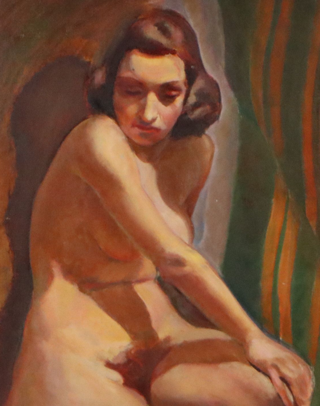 George S. Coggeshall Nude Female Oil Portrait, 1990