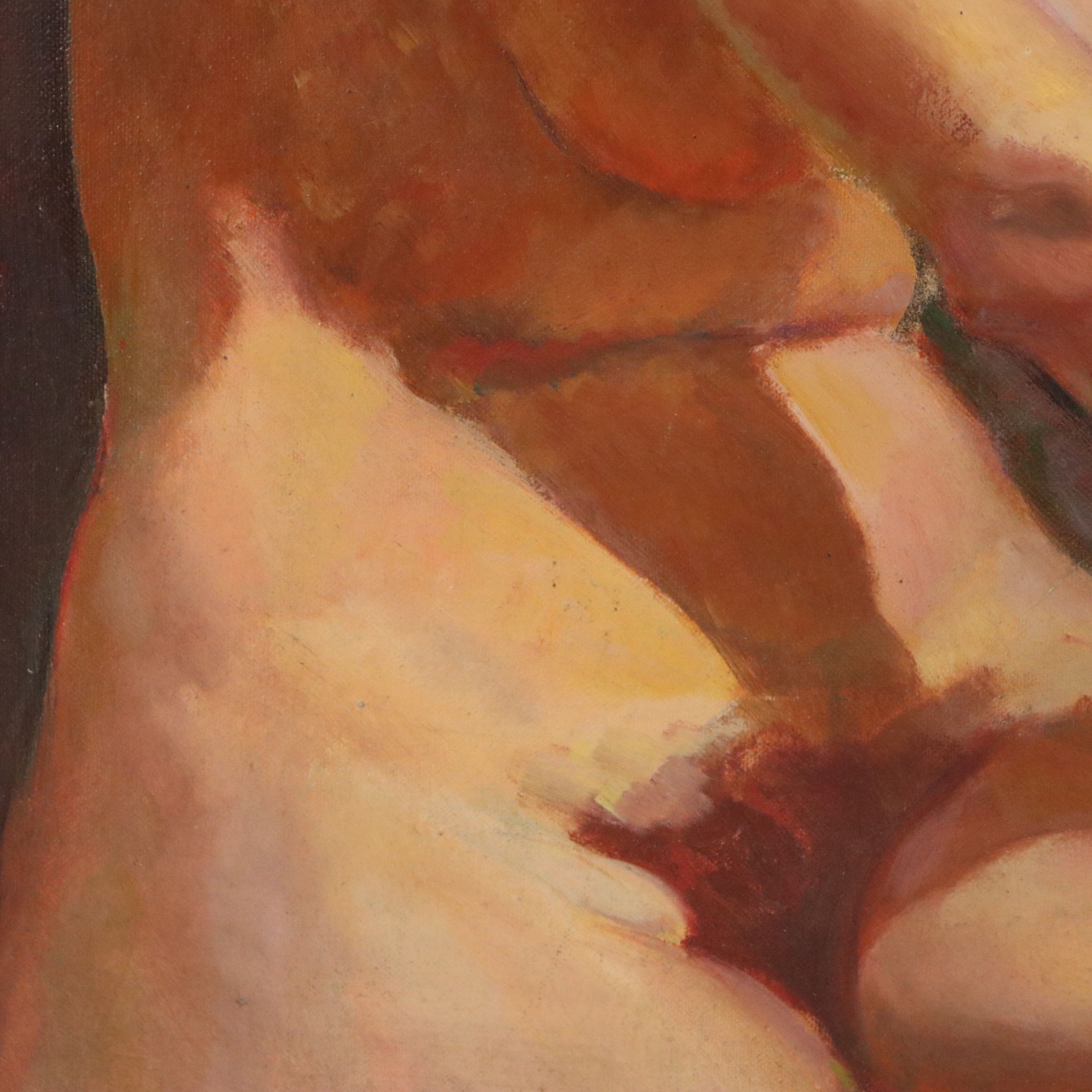 George S. Coggeshall Nude Female Oil Portrait, 1990