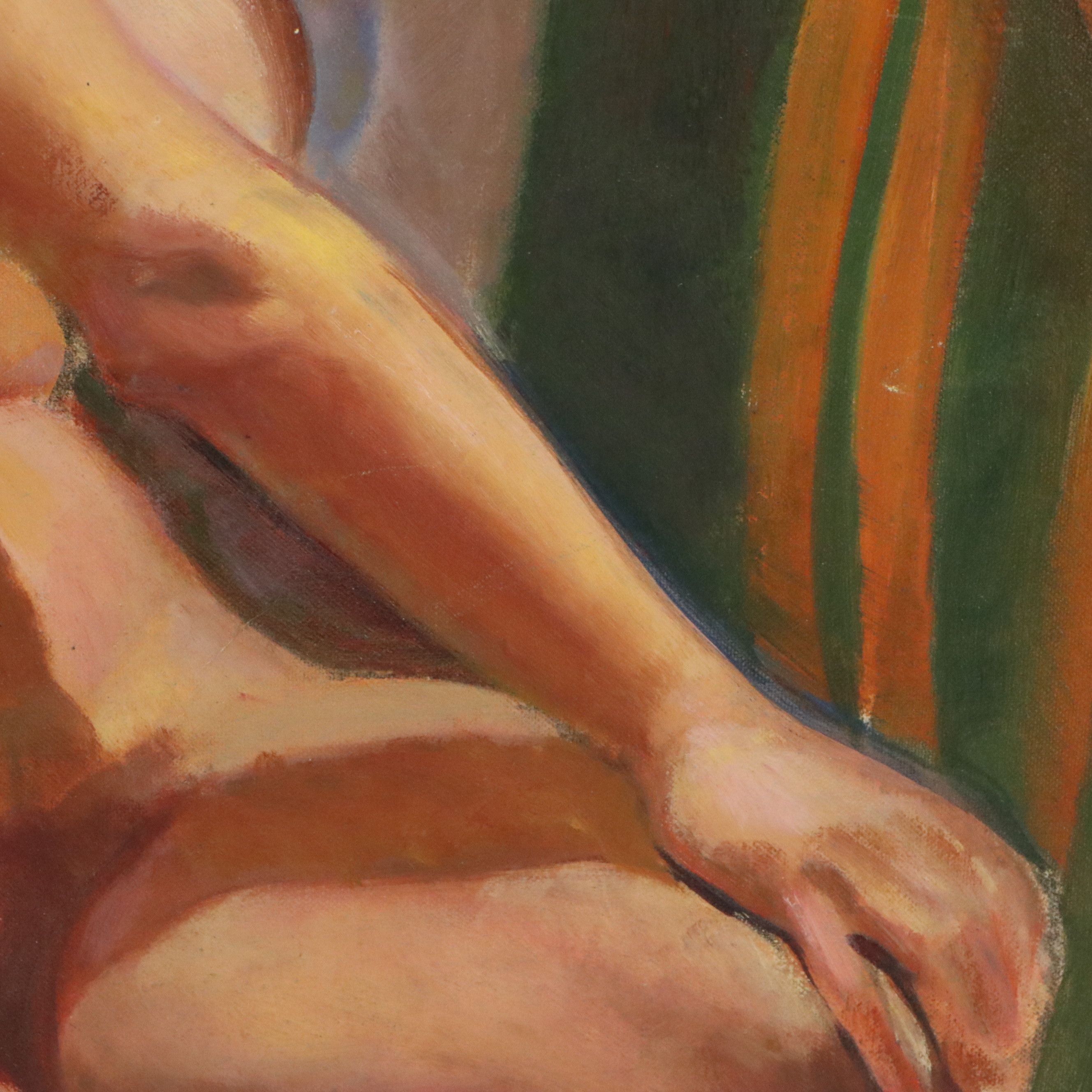 George S. Coggeshall Nude Female Oil Portrait, 1990