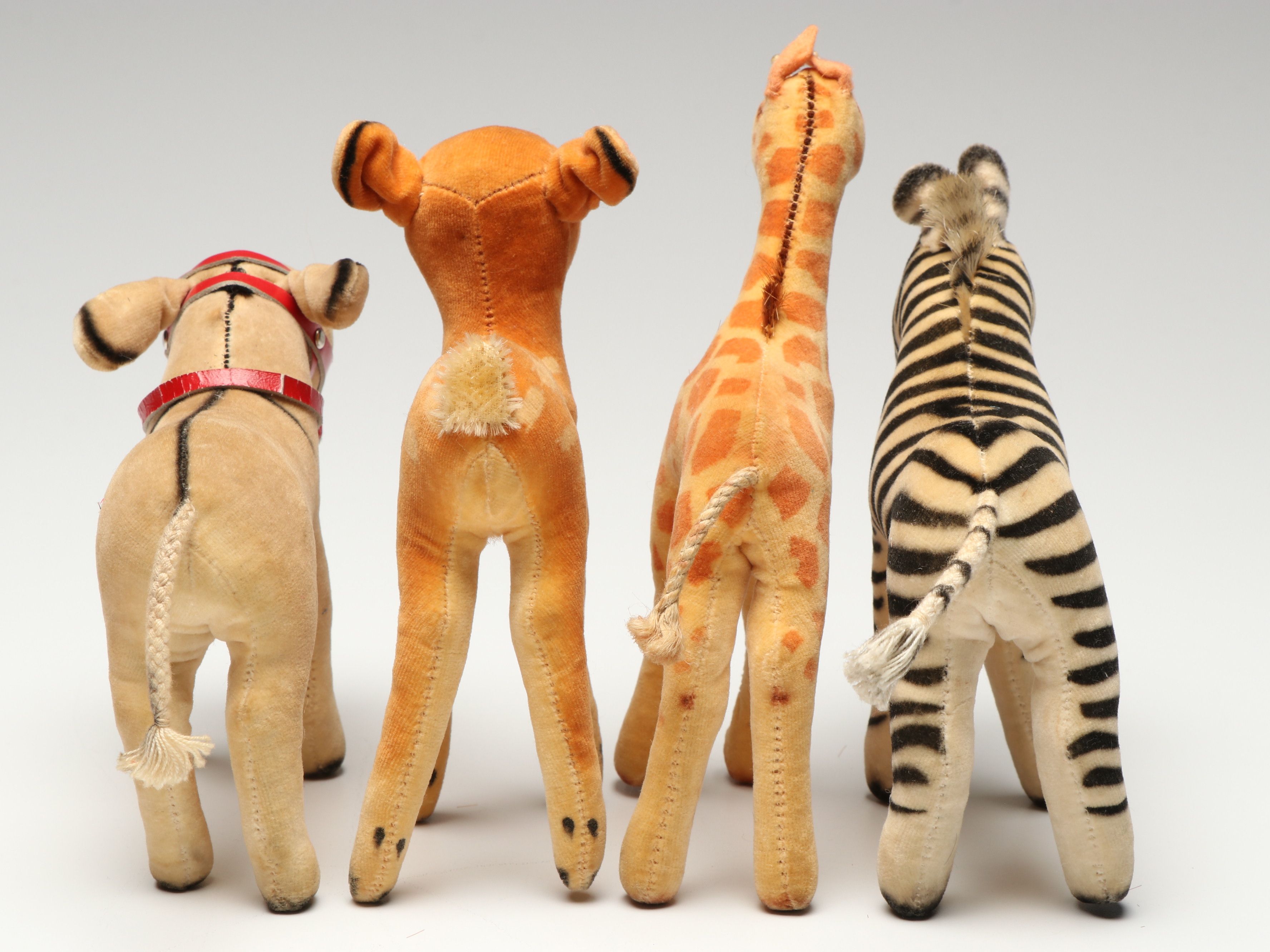 Steiff "Bambi" and "Zebra" with More Stuffed Toys, Mid to Late 20th C.