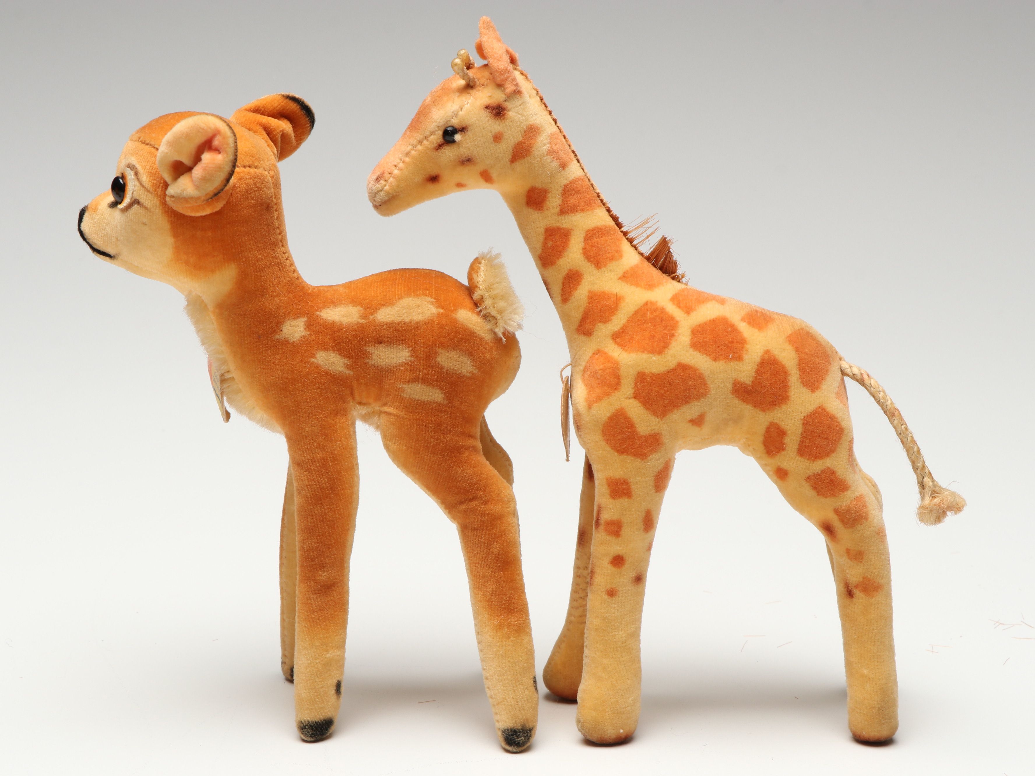 Steiff "Bambi" and "Zebra" with More Stuffed Toys, Mid to Late 20th C.