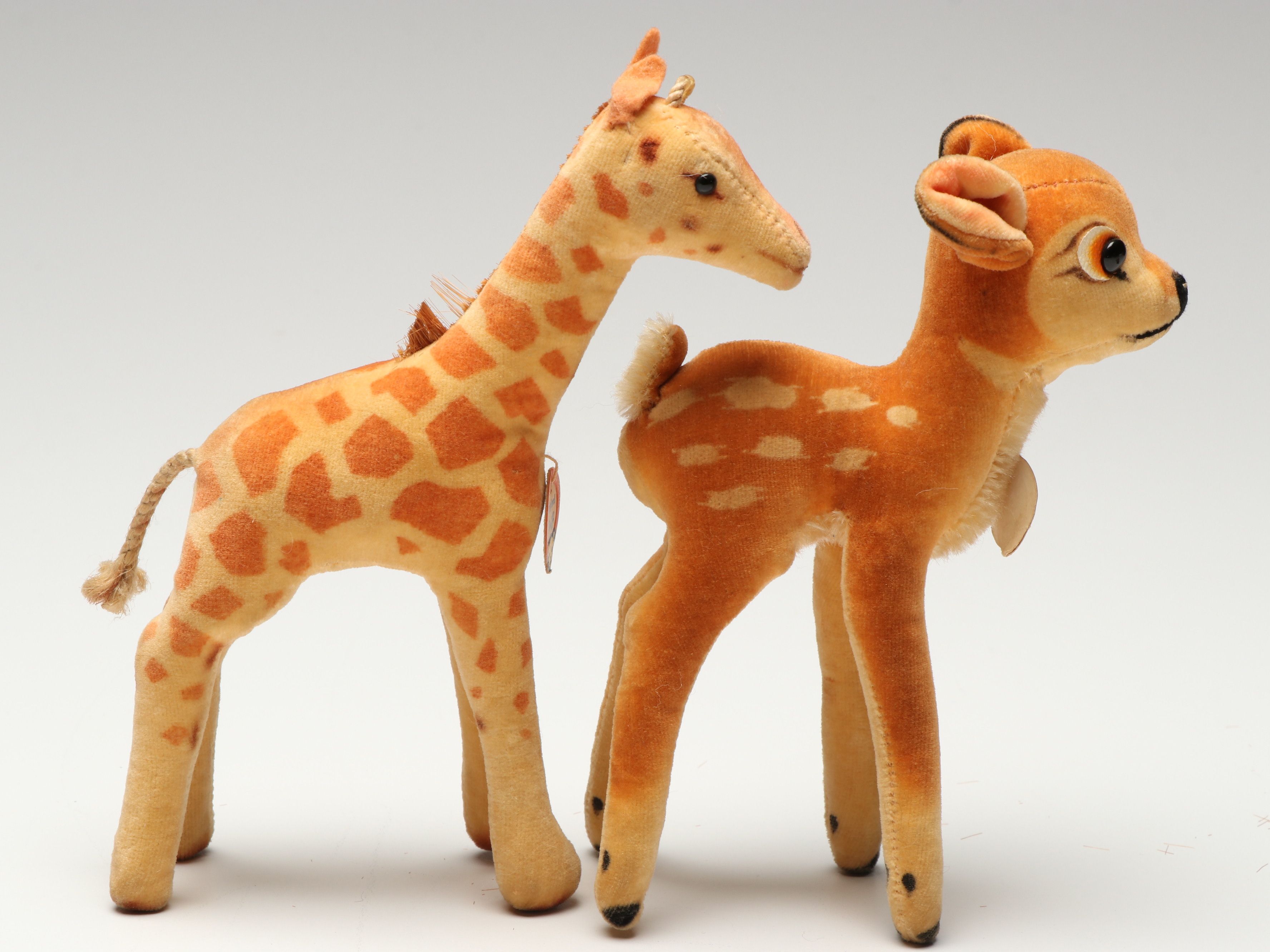 Steiff "Bambi" and "Zebra" with More Stuffed Toys, Mid to Late 20th C.