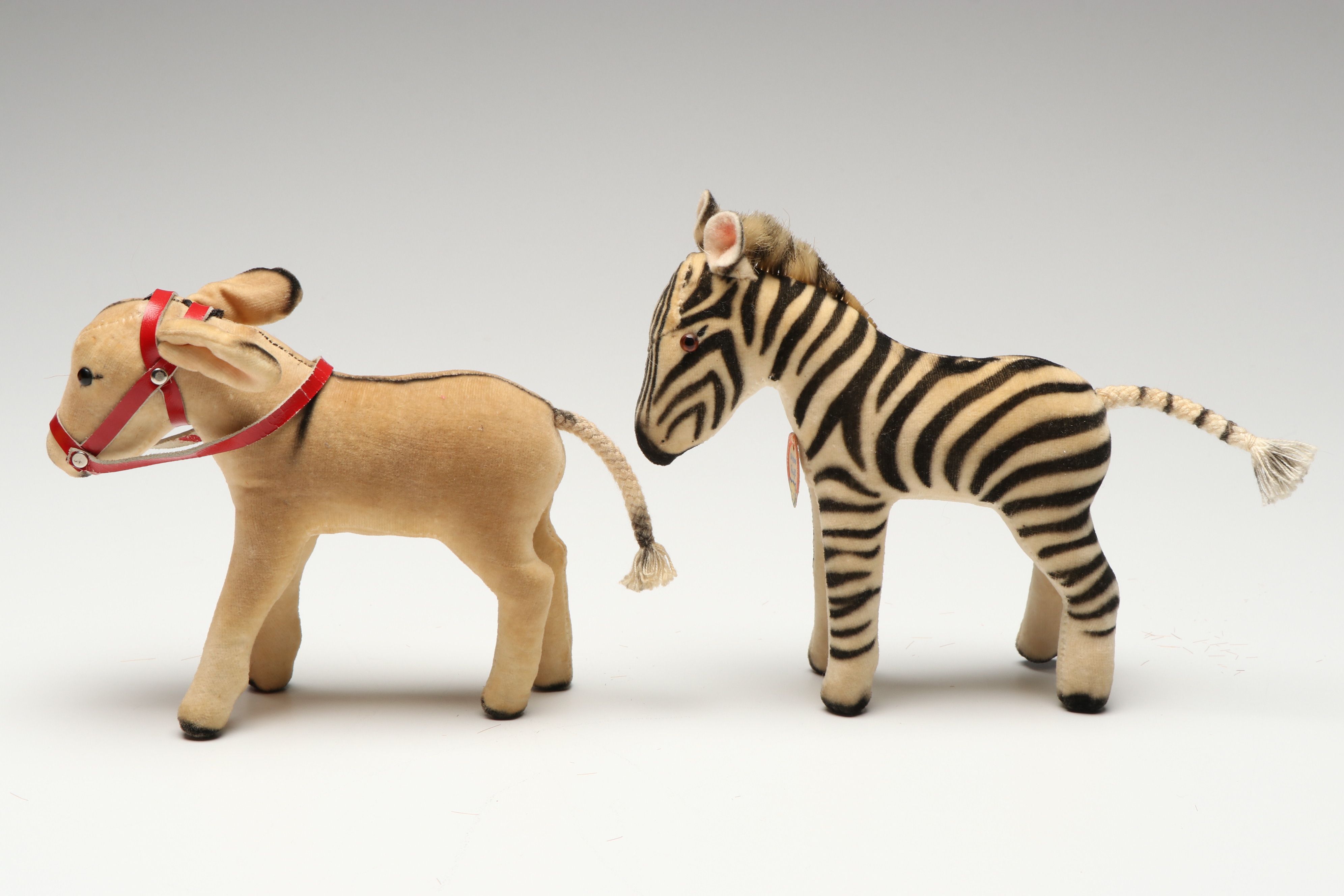 Steiff "Bambi" and "Zebra" with More Stuffed Toys, Mid to Late 20th C.