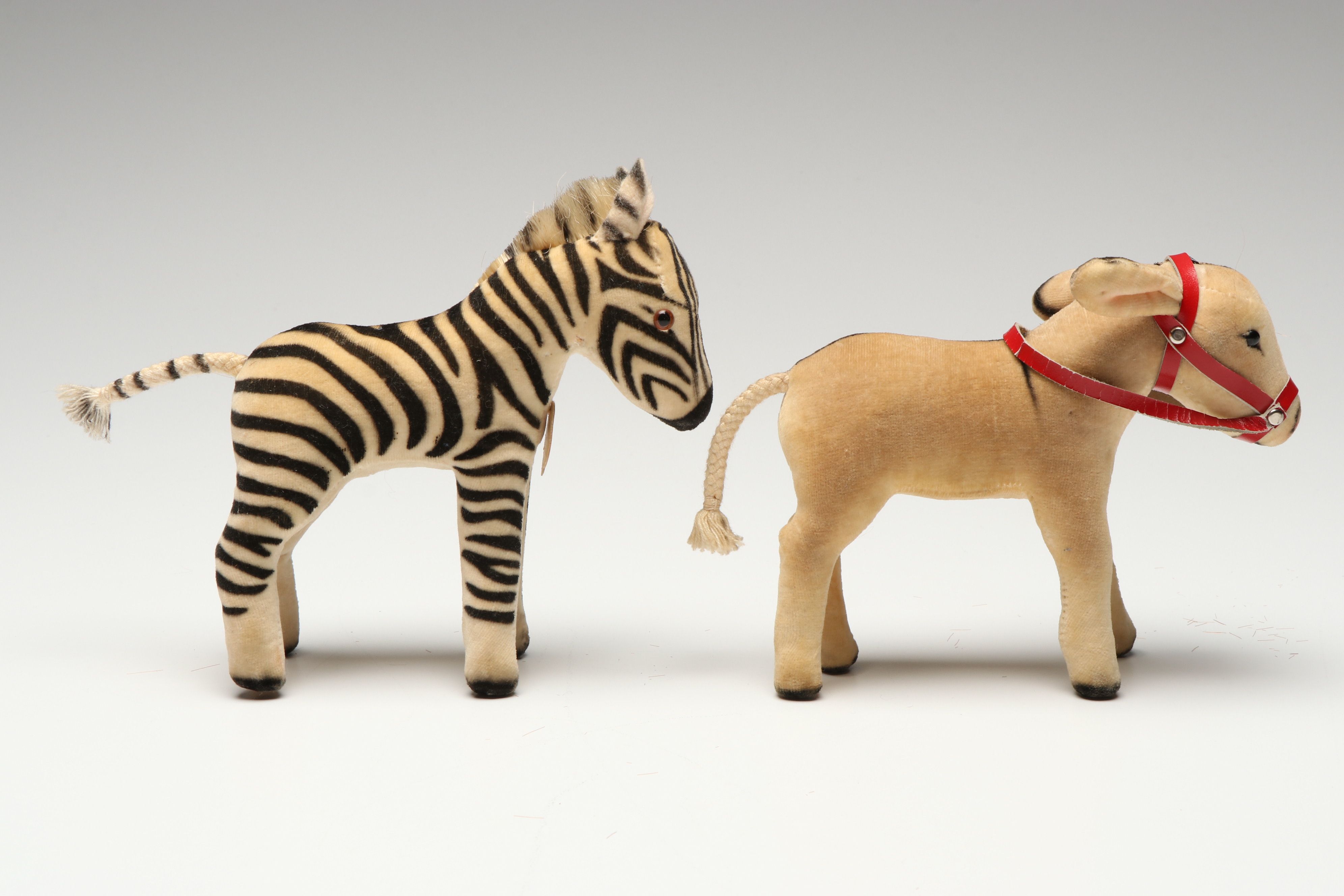 Steiff "Bambi" and "Zebra" with More Stuffed Toys, Mid to Late 20th C.