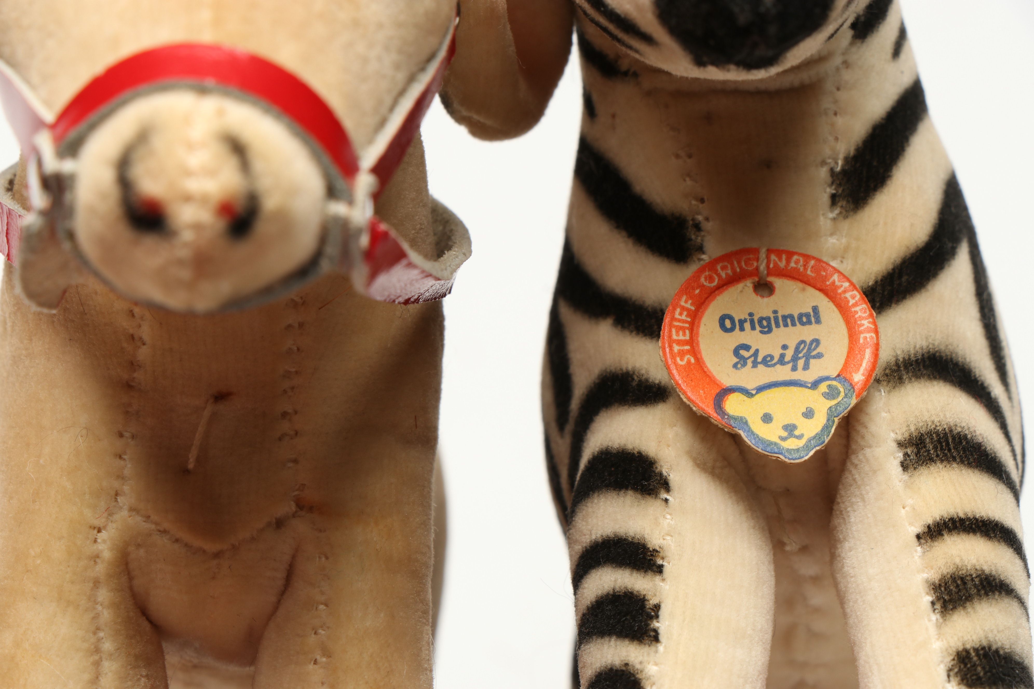 Steiff "Bambi" and "Zebra" with More Stuffed Toys, Mid to Late 20th C.
