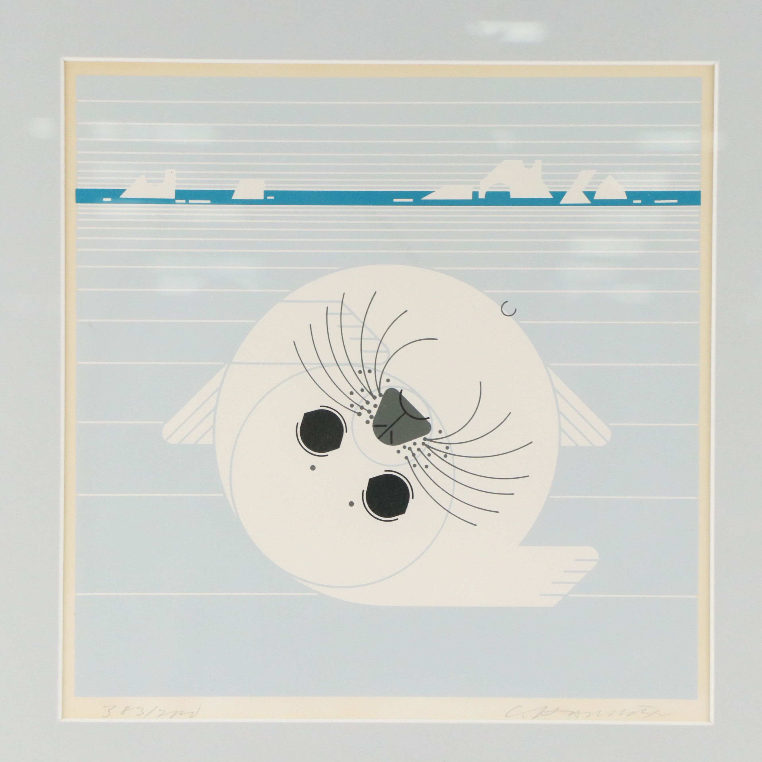 Charley Harper Serigraph "Whitecoat"