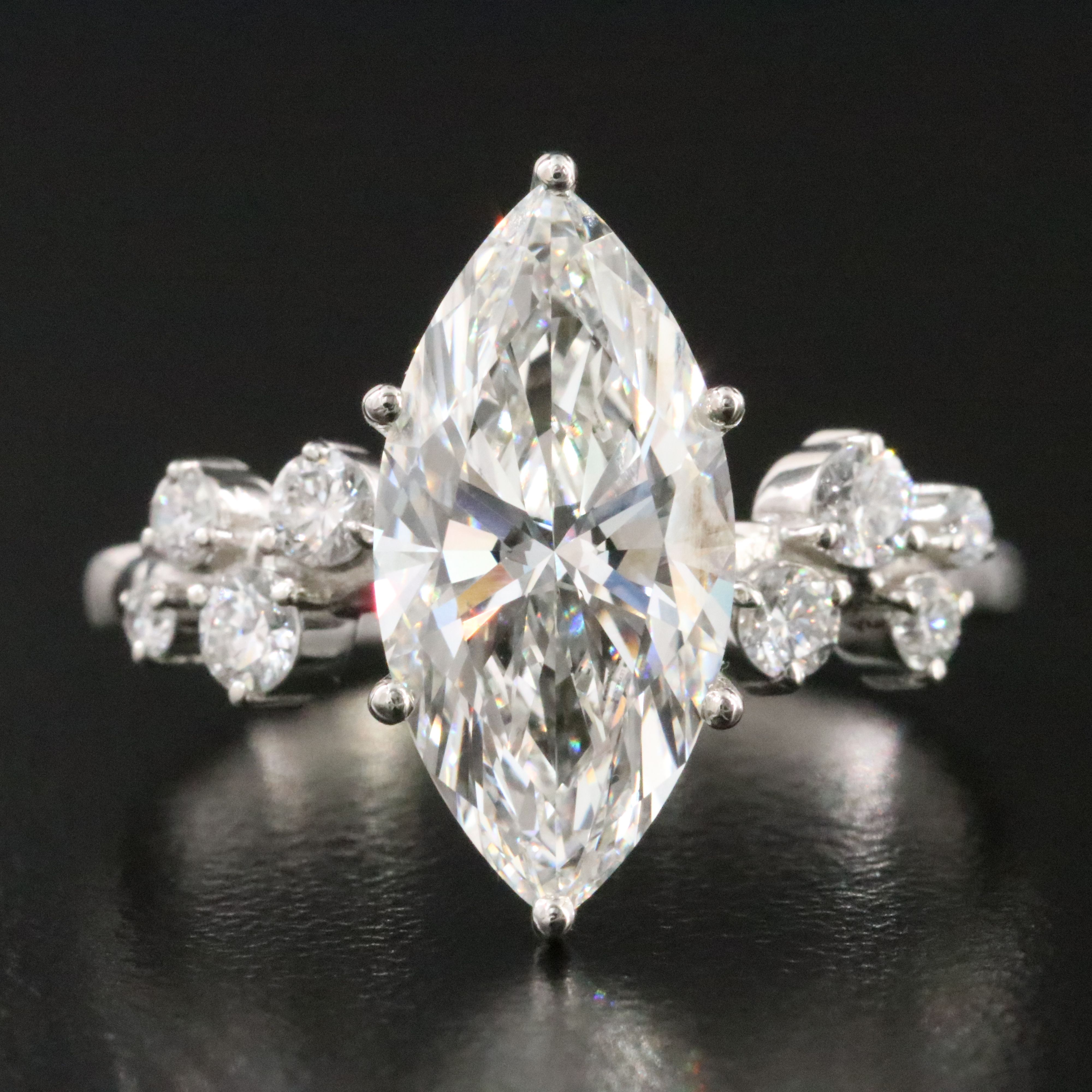 Platinum 2.81 CTW Lab Grown Diamond Ring with IGI Report