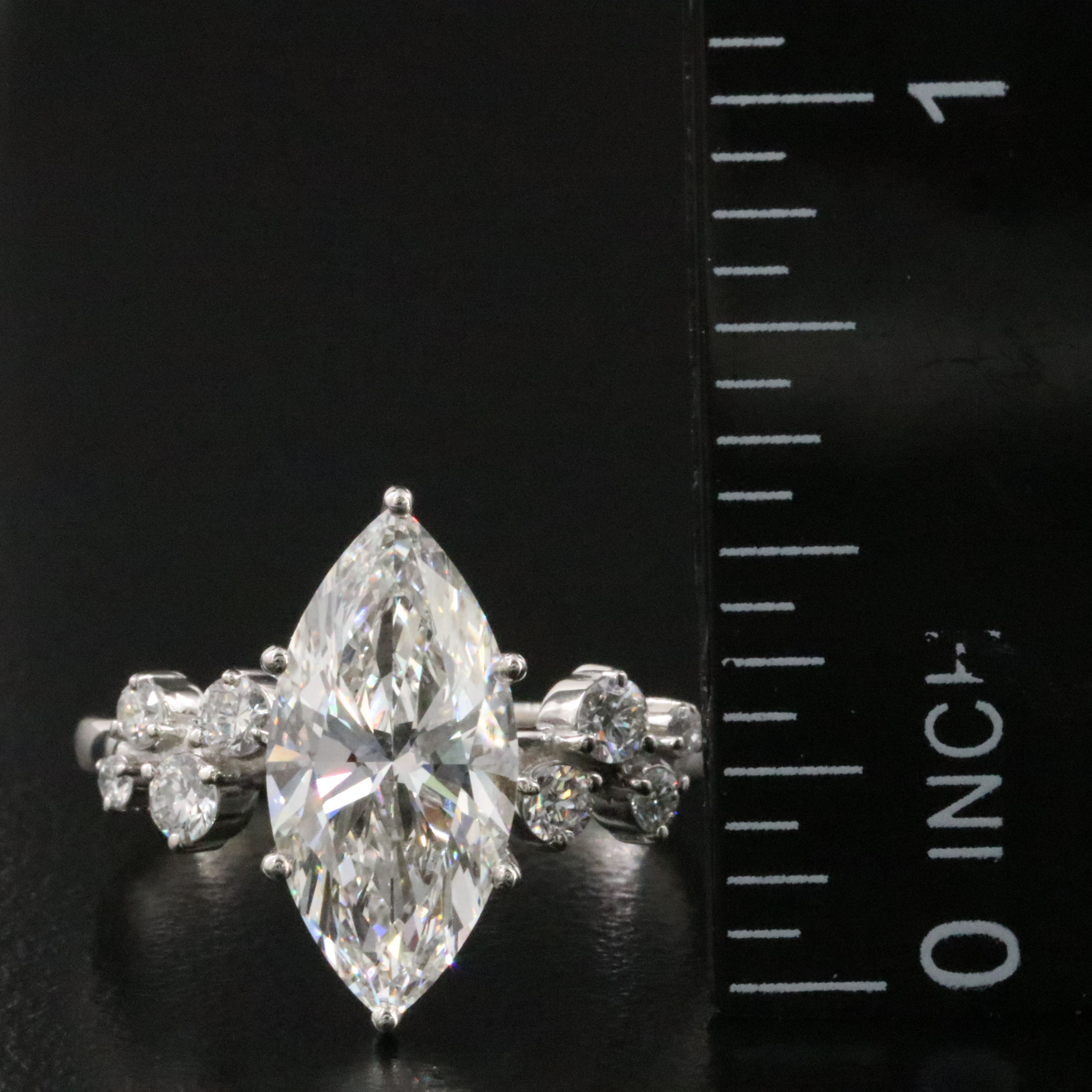 Platinum 2.81 CTW Lab Grown Diamond Ring with IGI Report
