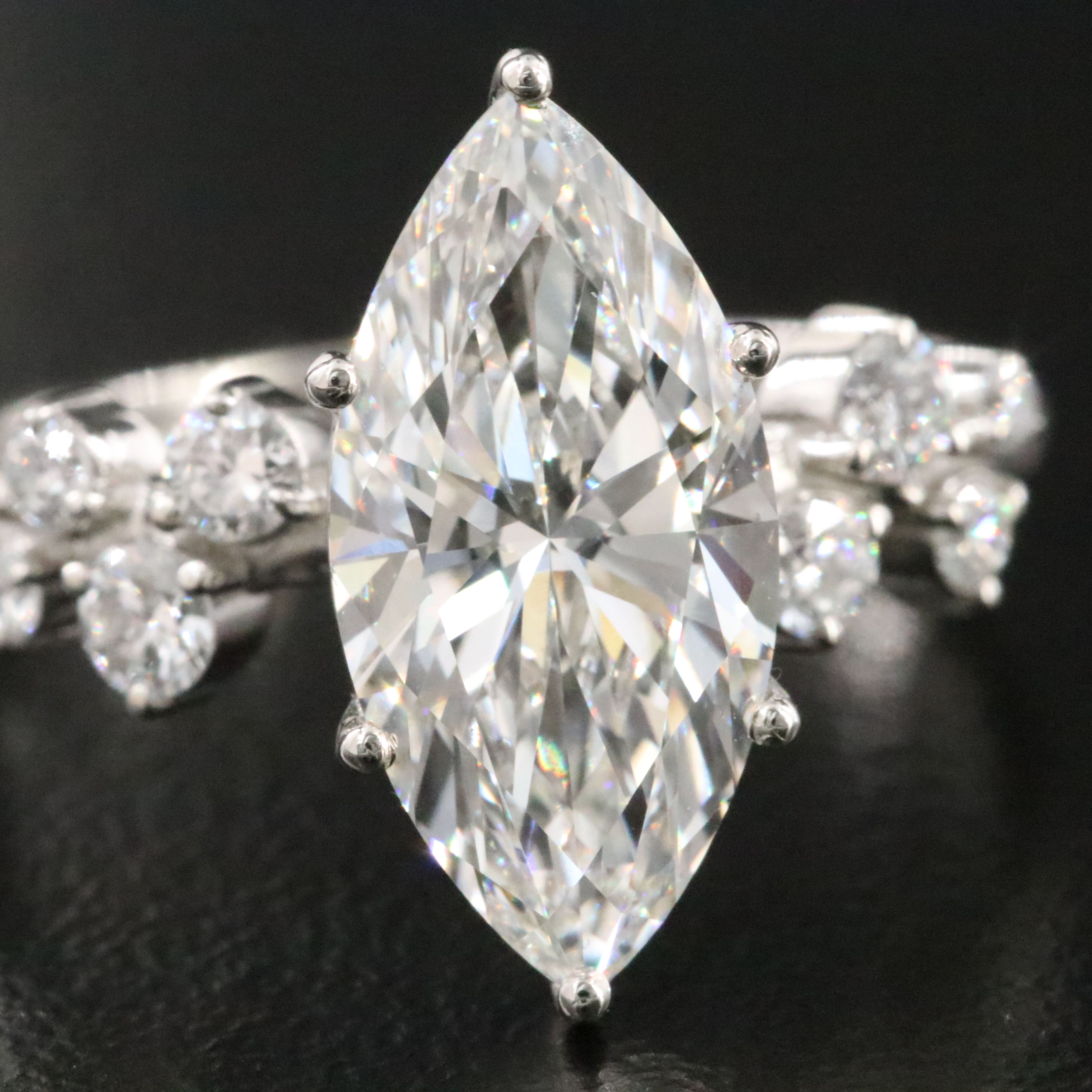 Platinum 2.81 CTW Lab Grown Diamond Ring with IGI Report
