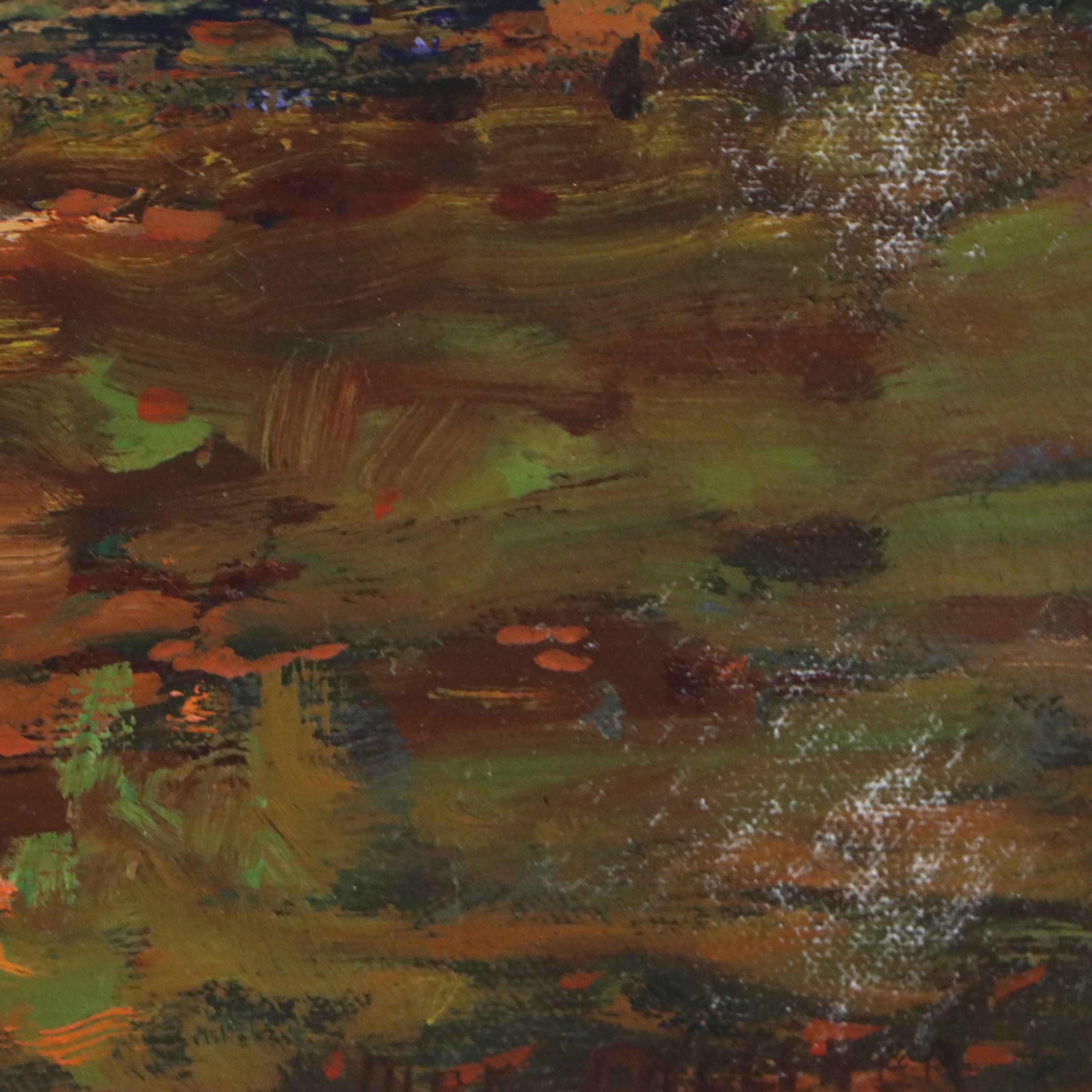 Oil Painting of Autumnal Forest, Late 21st Century