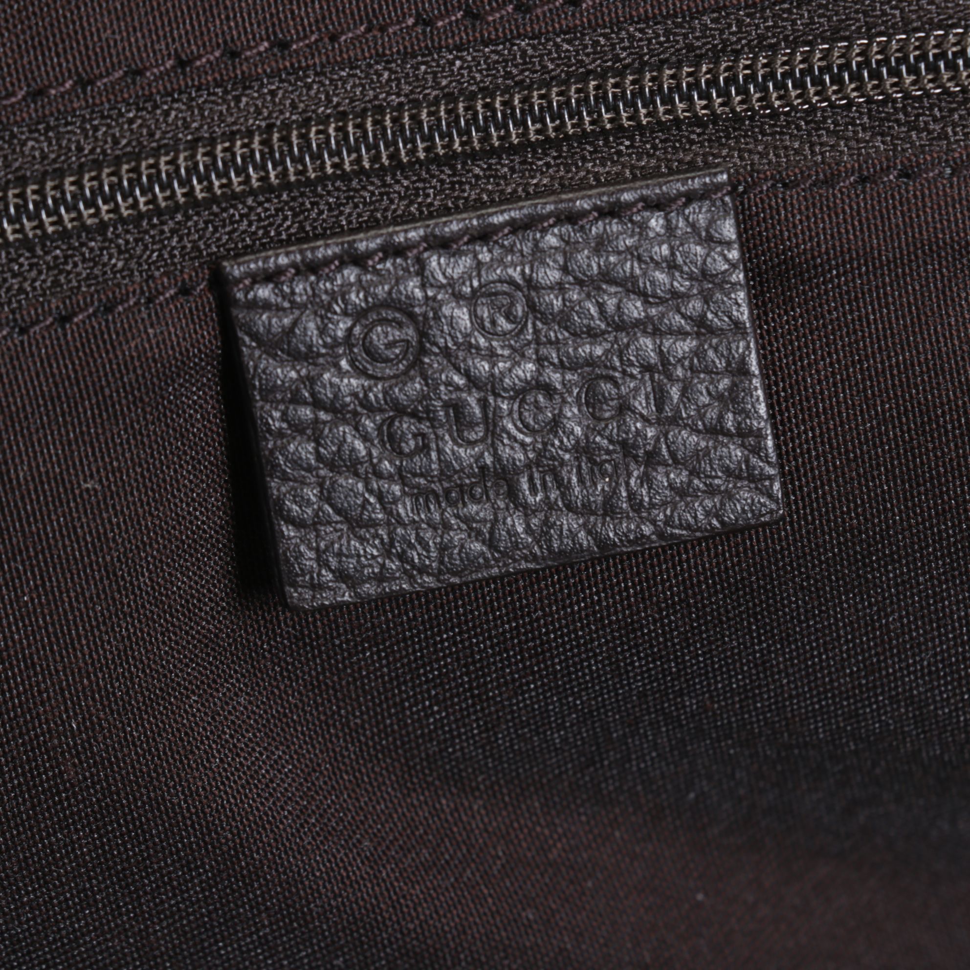GUCCI GG Supreme Monogram Small Tote in Brown Coated Canvas
