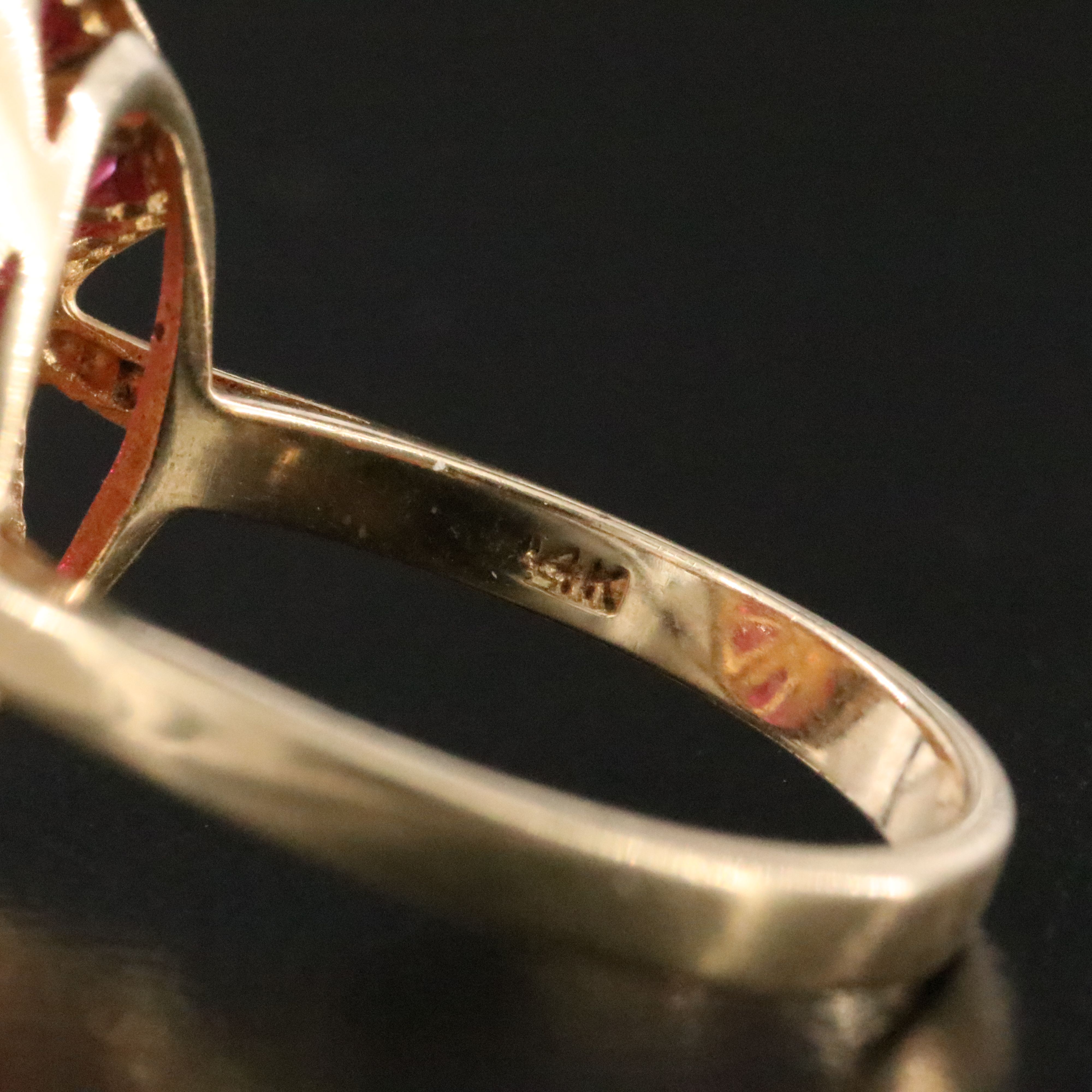 14K Ruby and Diamond Ballerina Ring