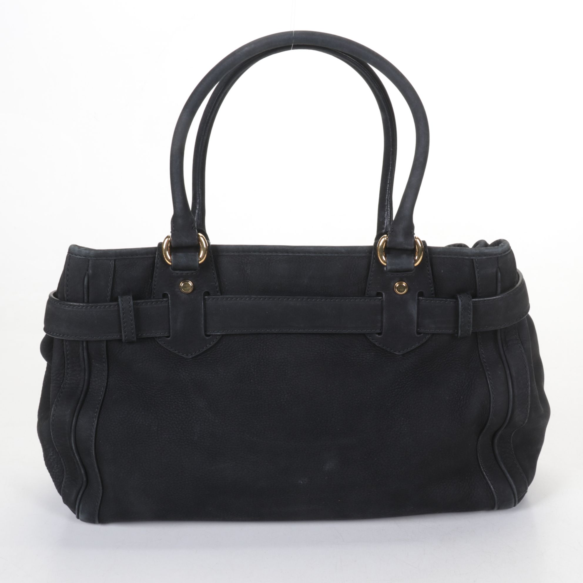 Gucci GG Medium Running Tote in Black Suede