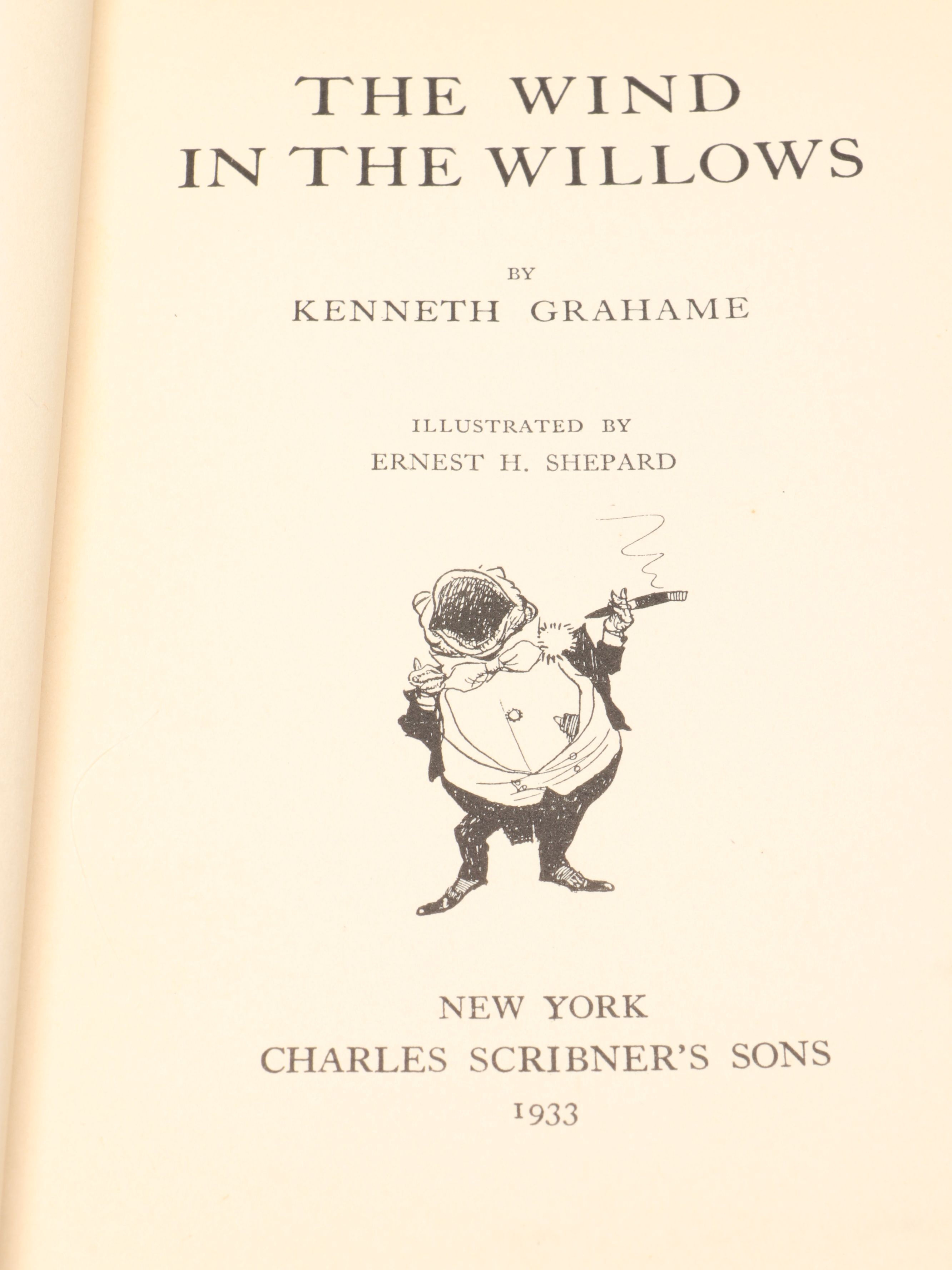 Illustrated "The Wind in the Willows" by Kenneth Grahame, 1933