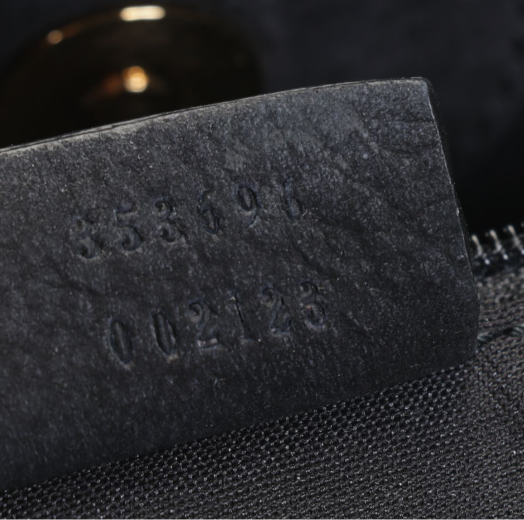 Gucci GG Medium Running Tote in Black Suede
