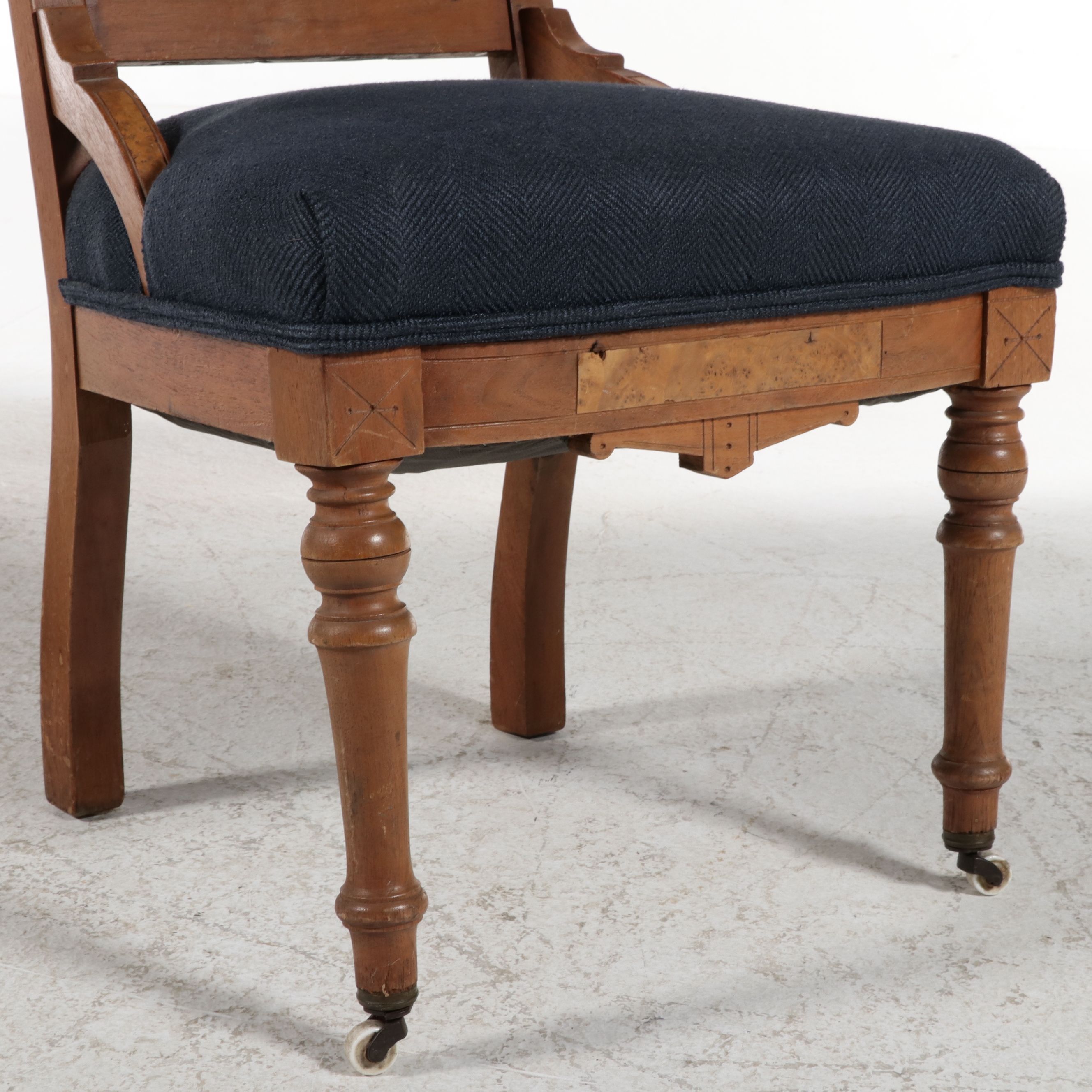 Pair of Victorian Renaissance Revival Upholstered Side Chairs