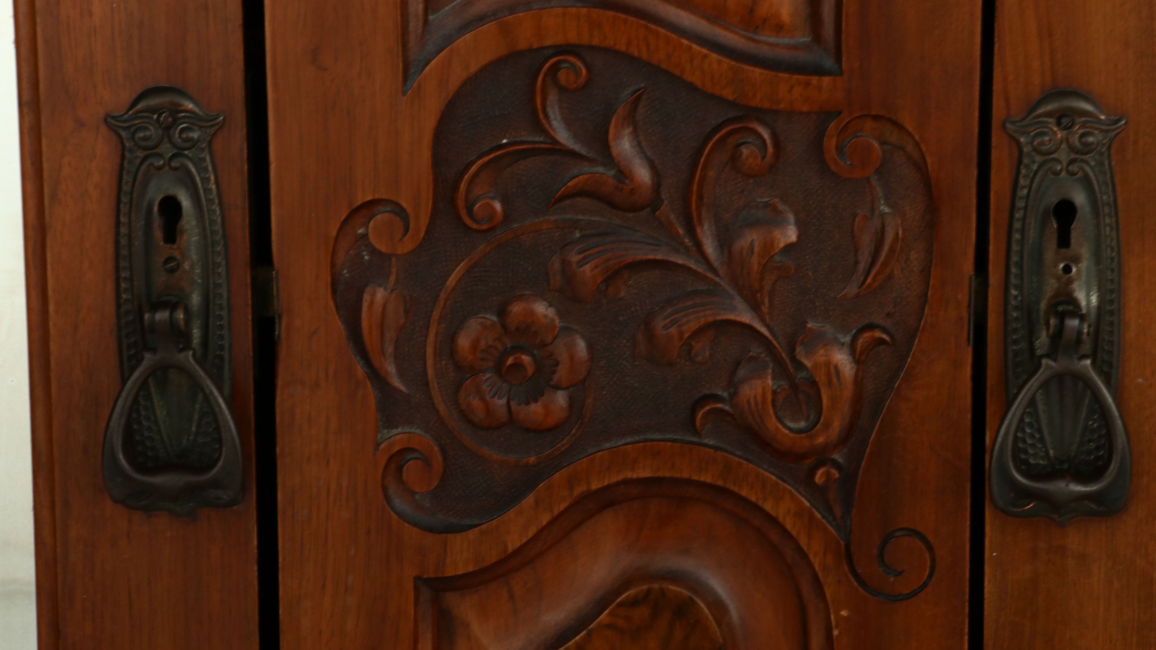 Late Victorian Knockdown Walnut Armoire