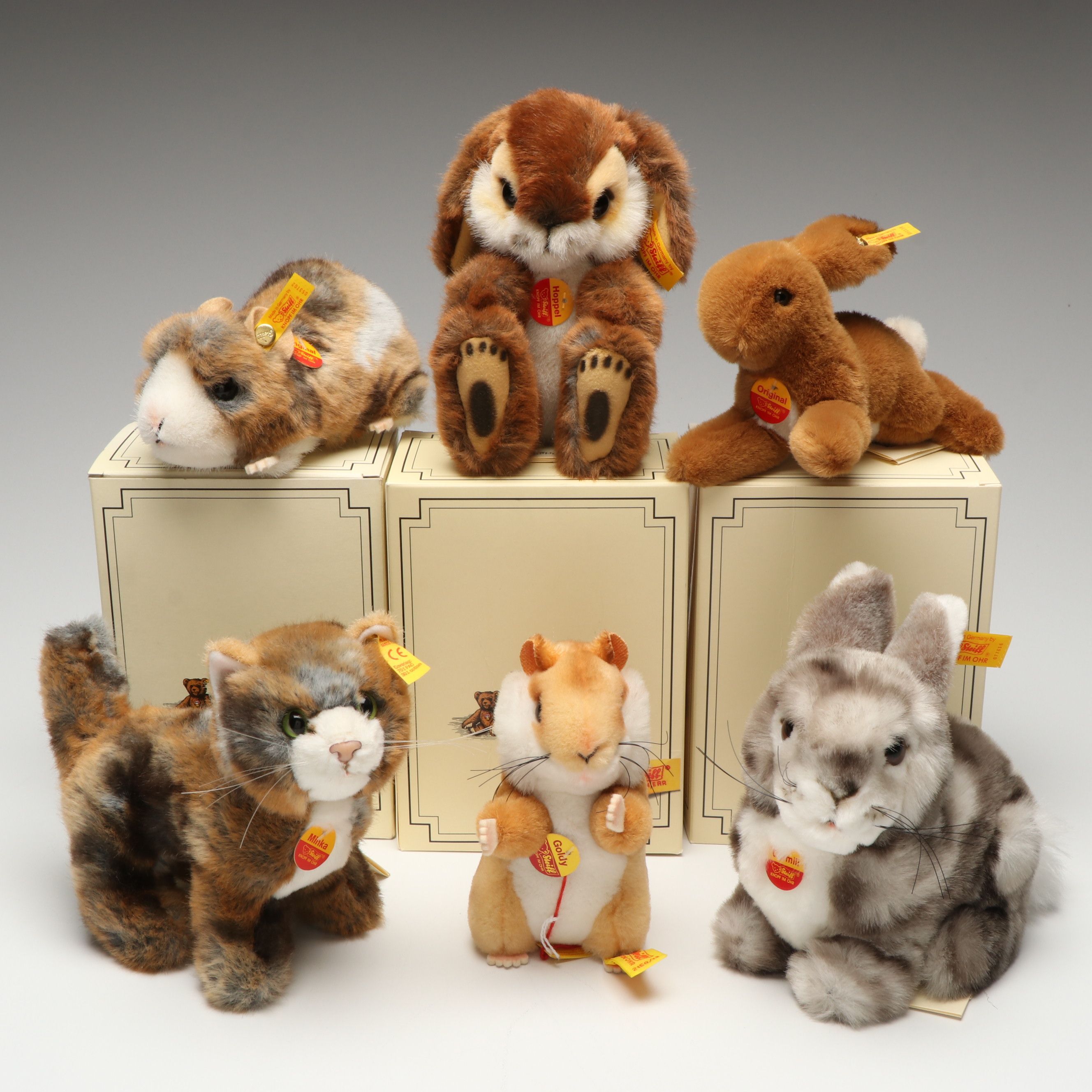 Steiff  "Hoppel," "Hase," "Dormili" and More Stuffed Animals