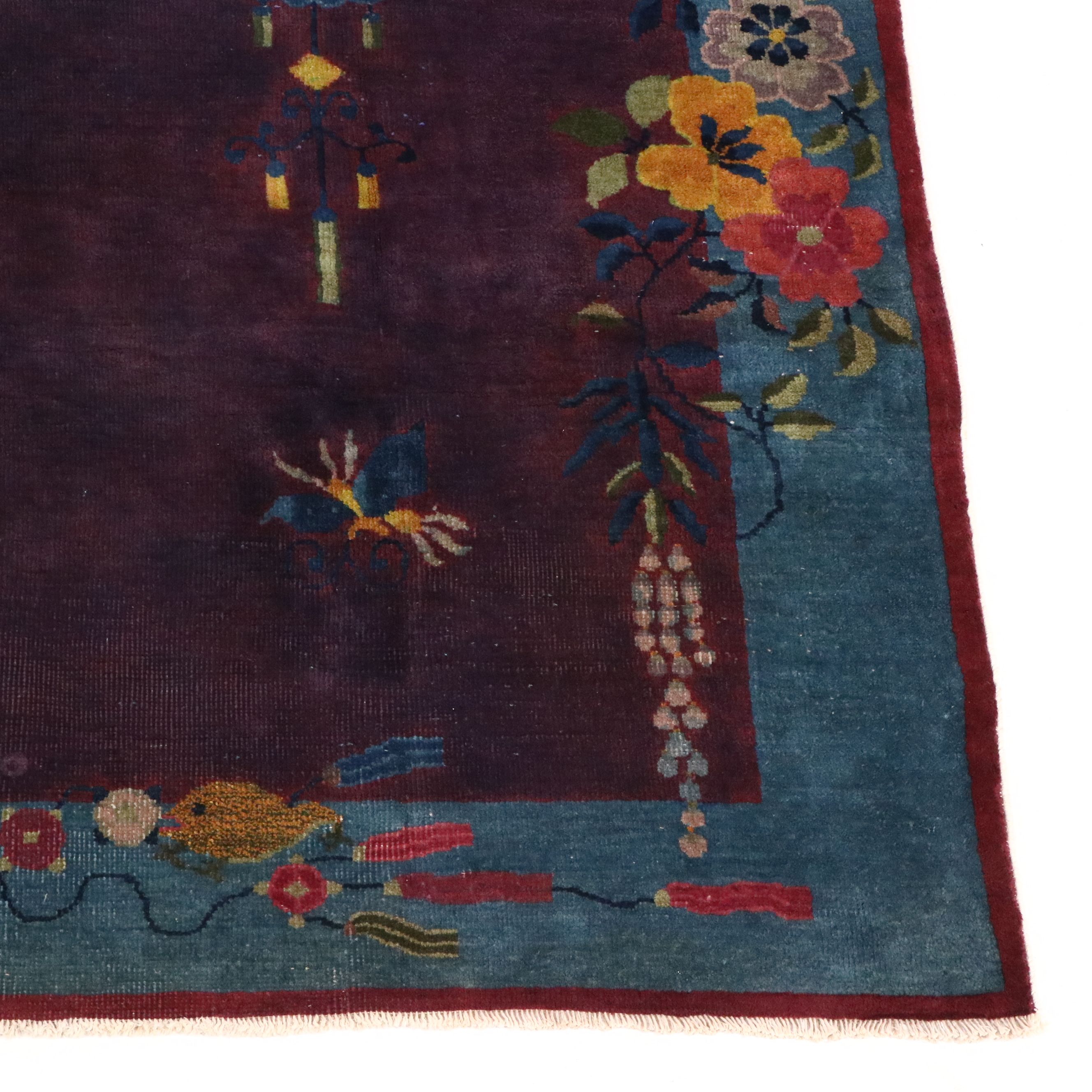 5'10 x 8'6 Hand-Knotted Chinese Nichols Art Deco Style Area Rug