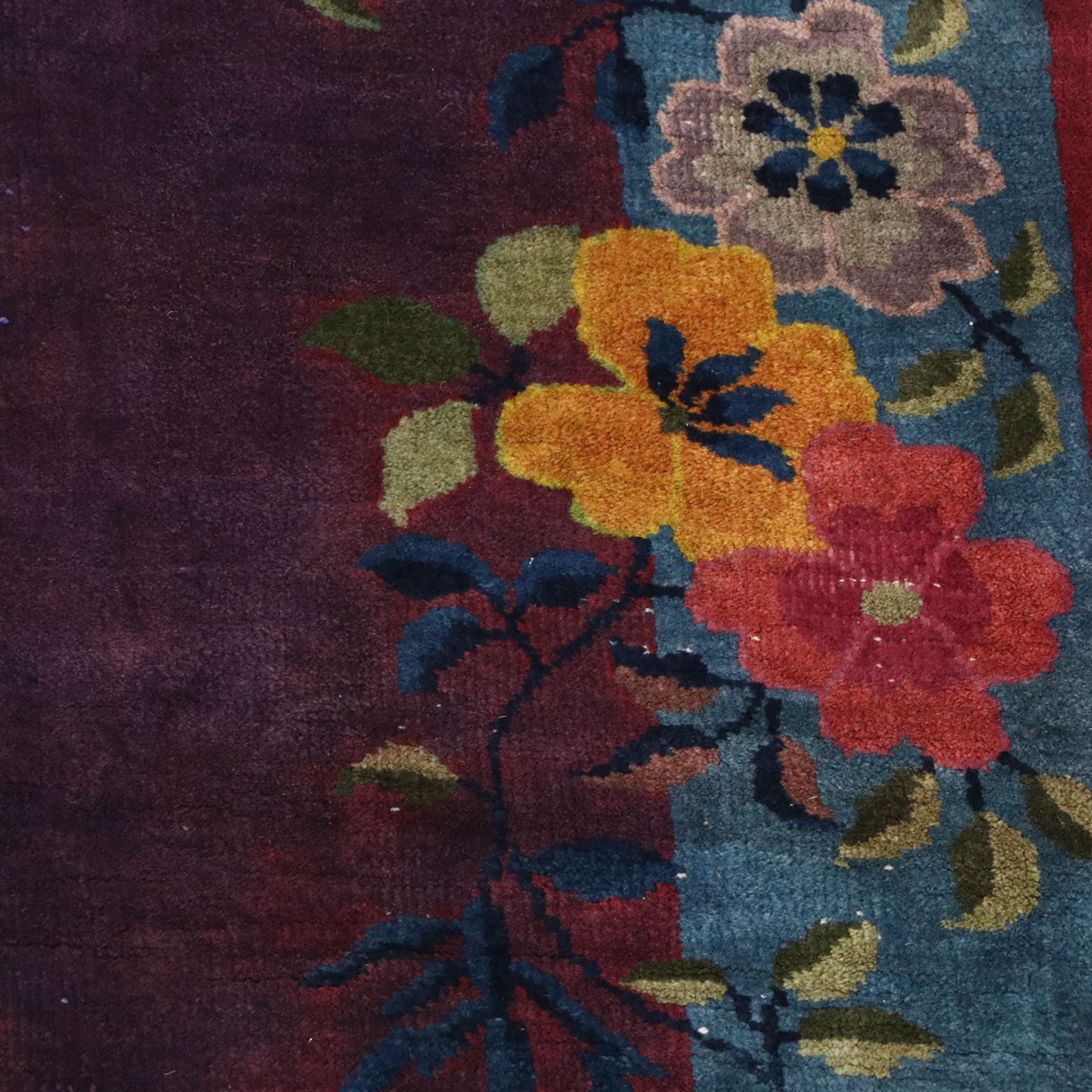 5'10 x 8'6 Hand-Knotted Chinese Nichols Art Deco Style Area Rug