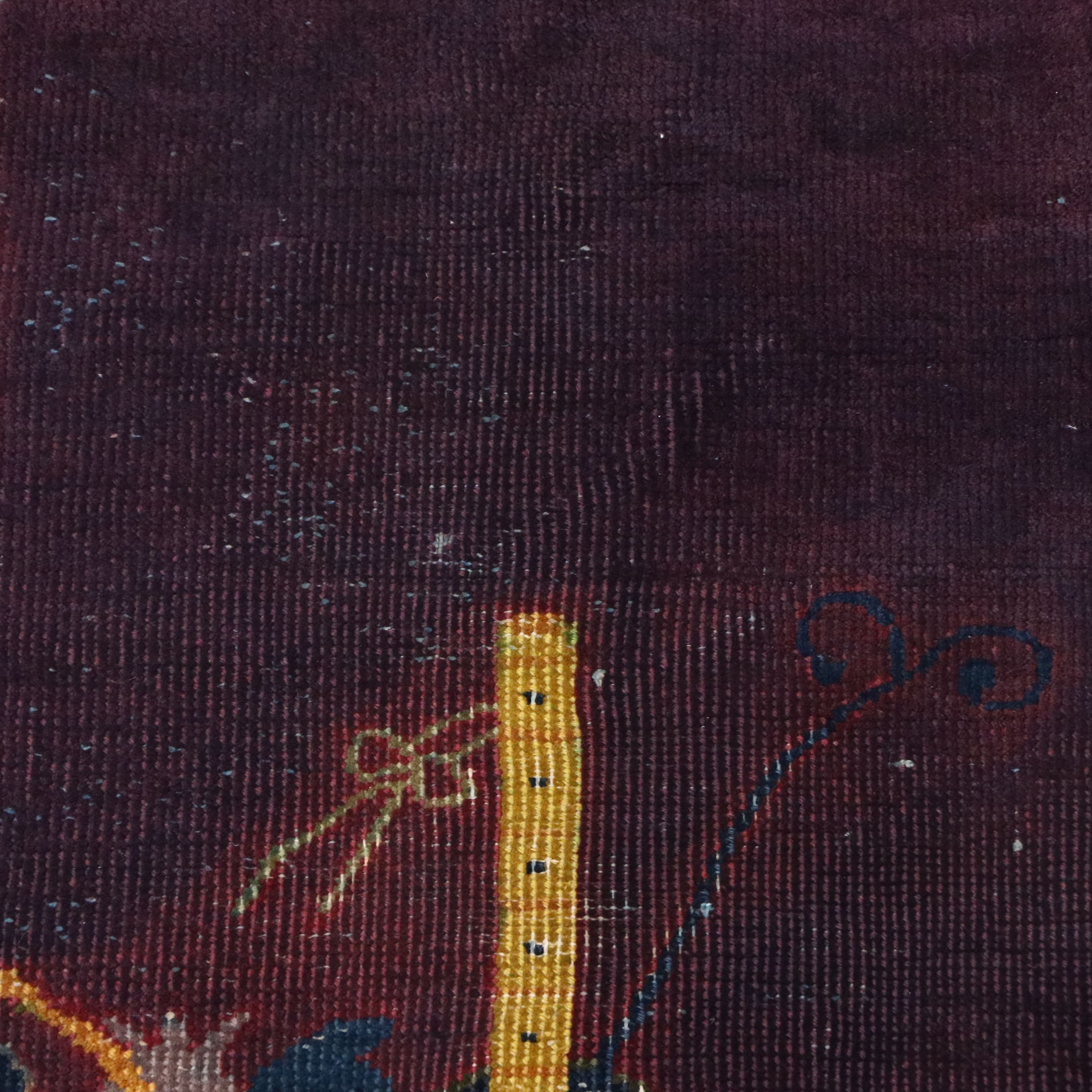 5'10 x 8'6 Hand-Knotted Chinese Nichols Art Deco Style Area Rug