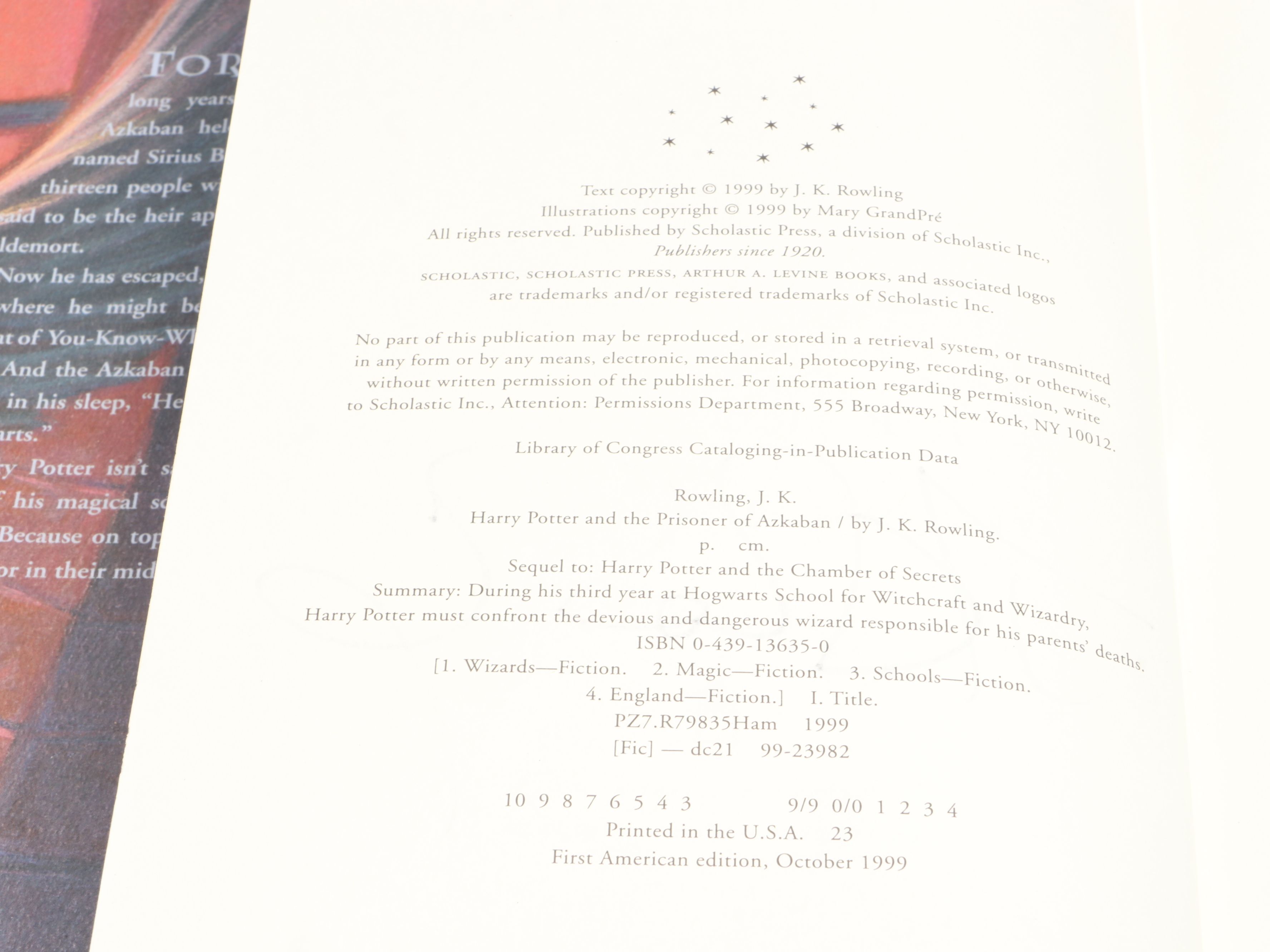 J. K. Rowling Signed "Harry Potter and the Prisoner of Azkaban" Book and More