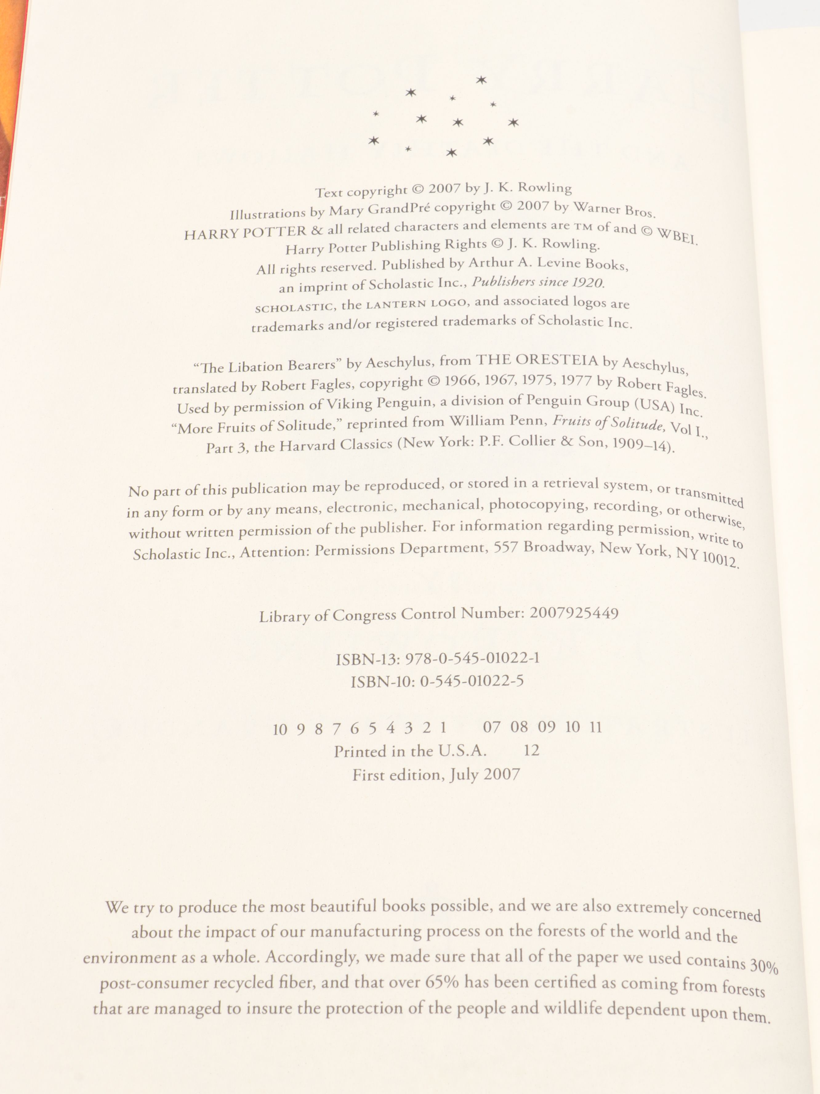 J. K. Rowling Signed "Harry Potter and the Prisoner of Azkaban" Book and More