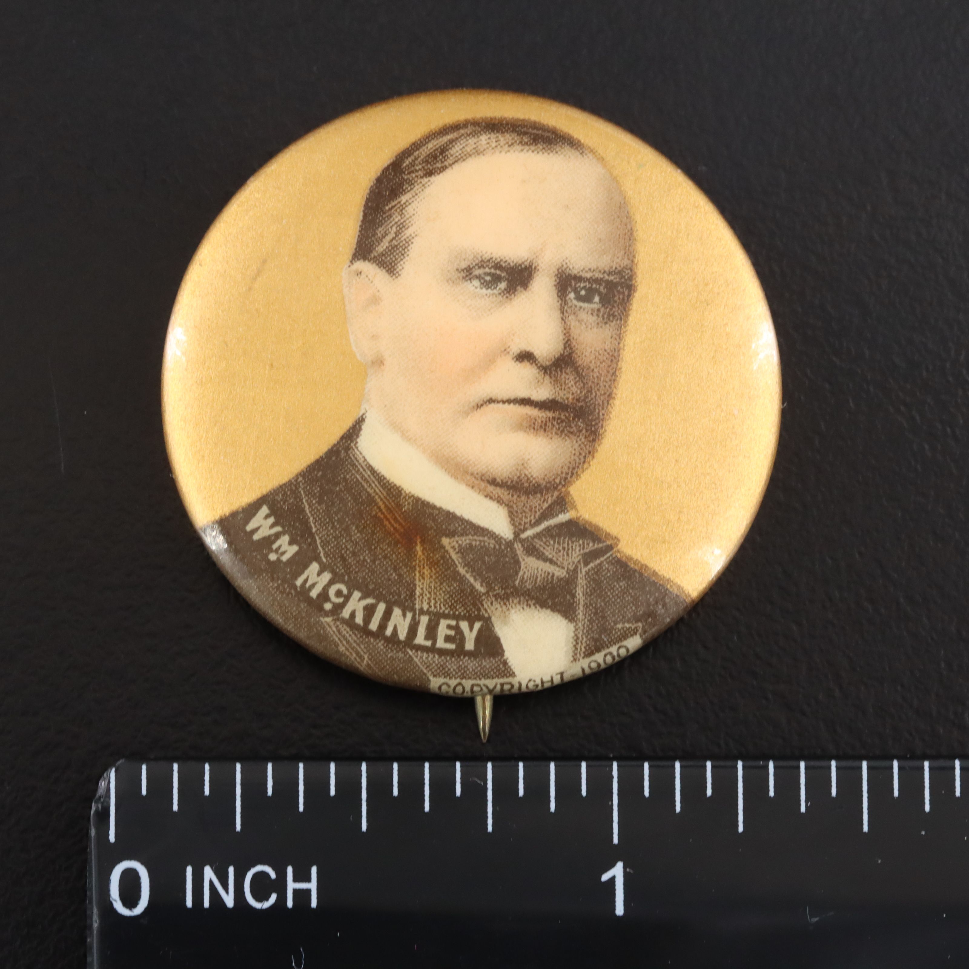 Antique Presidential William McKinley Pinback