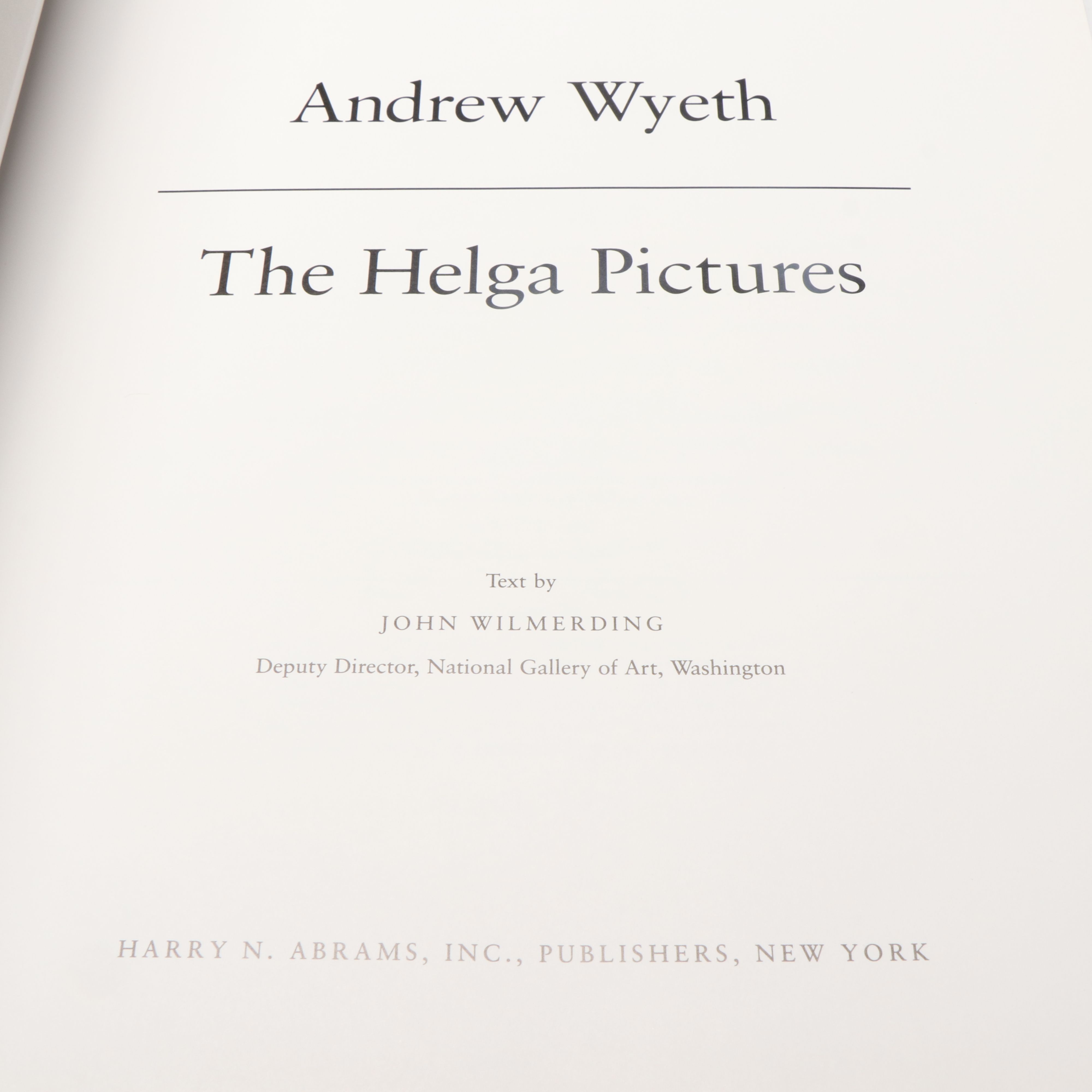 "Andrew Wyeth: The Helga Pictures" by John Wilmerding and More Wyeth Art Books