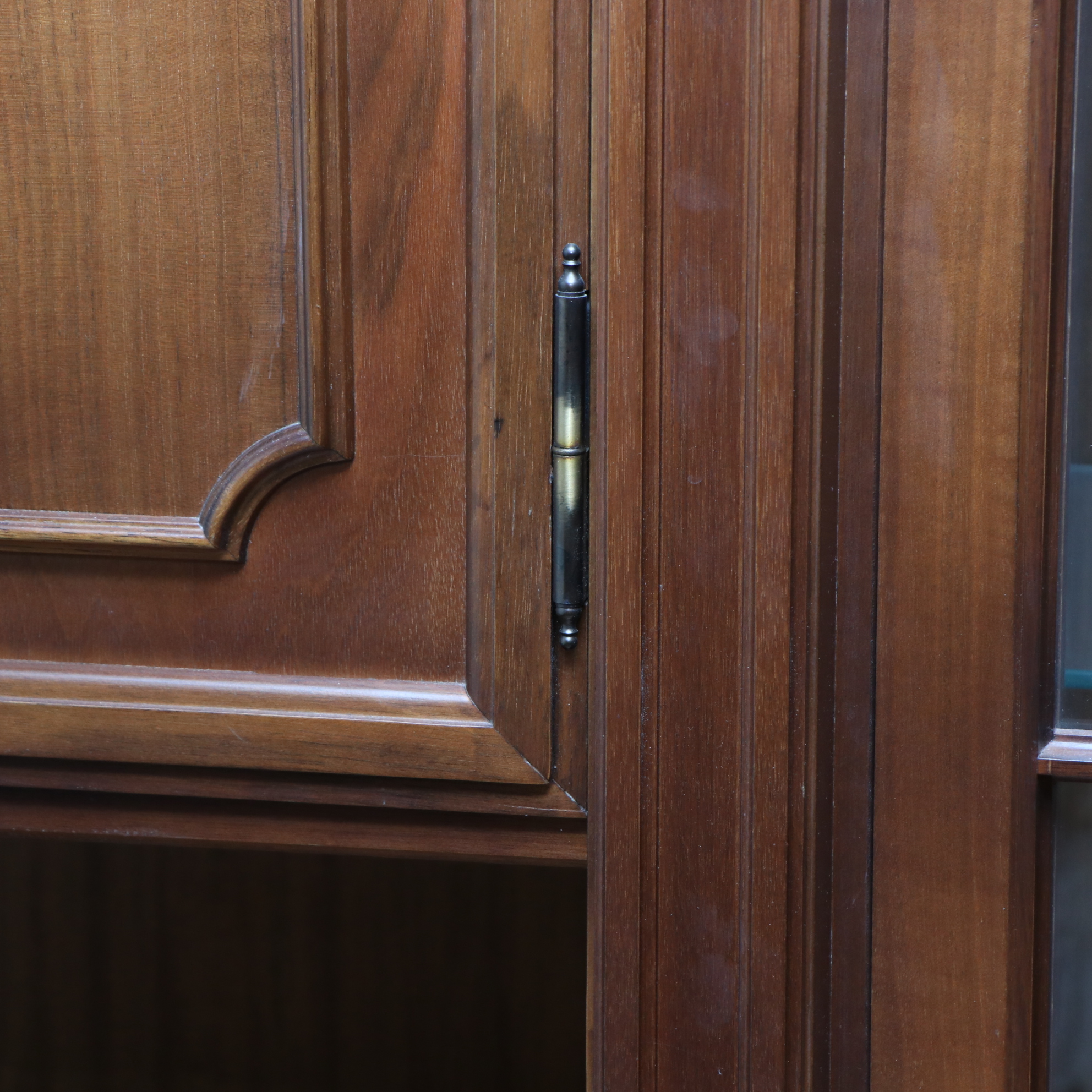 Large Traditional Walnut Library Wall Unit, Late 20th Century