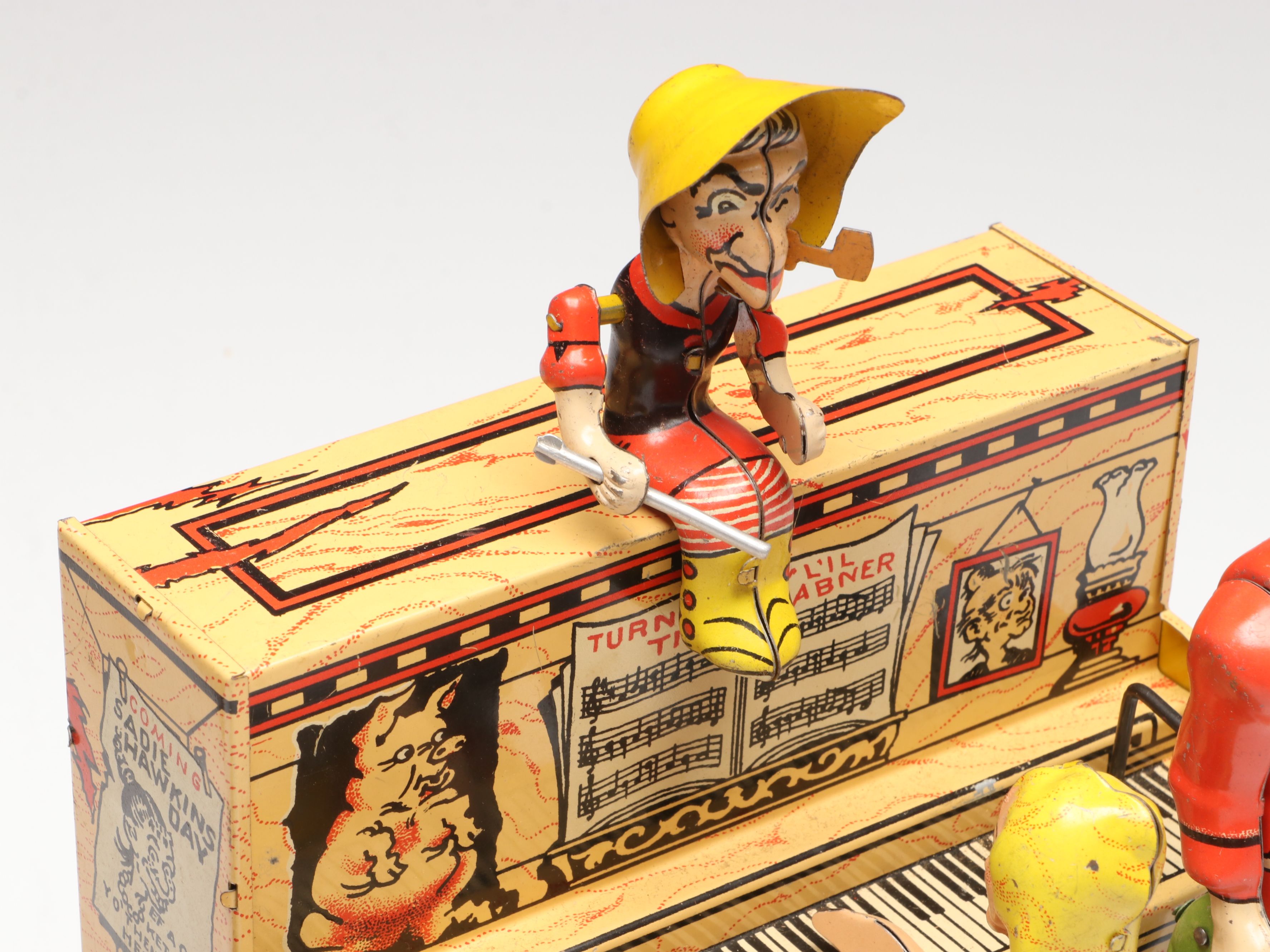 Unique Art Mfg. Co. "Li'l Abner and His Dogpatch Band" Wind-Up Toy, Circa 1945