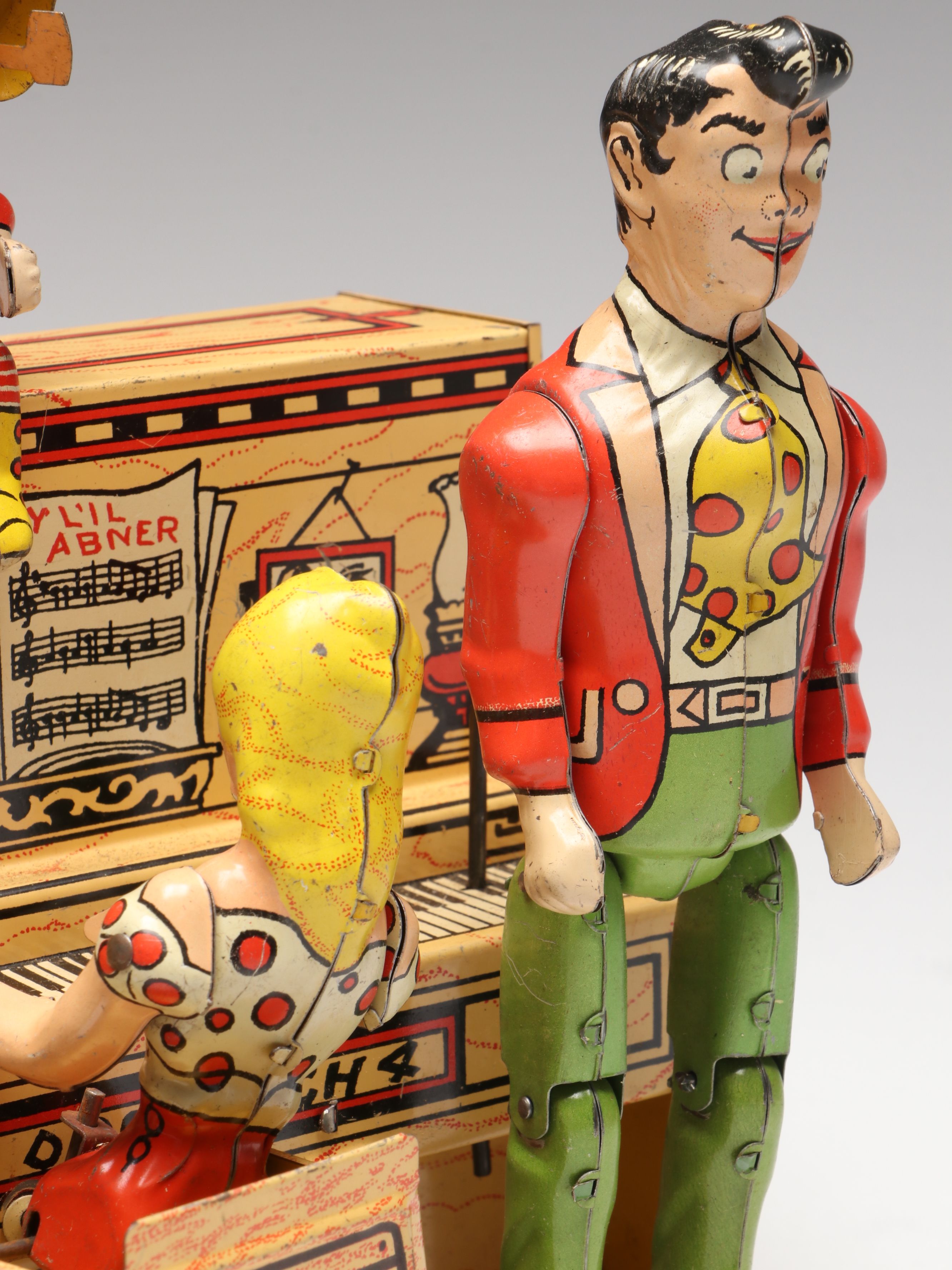 Unique Art Mfg. Co. "Li'l Abner and His Dogpatch Band" Wind-Up Toy, Circa 1945