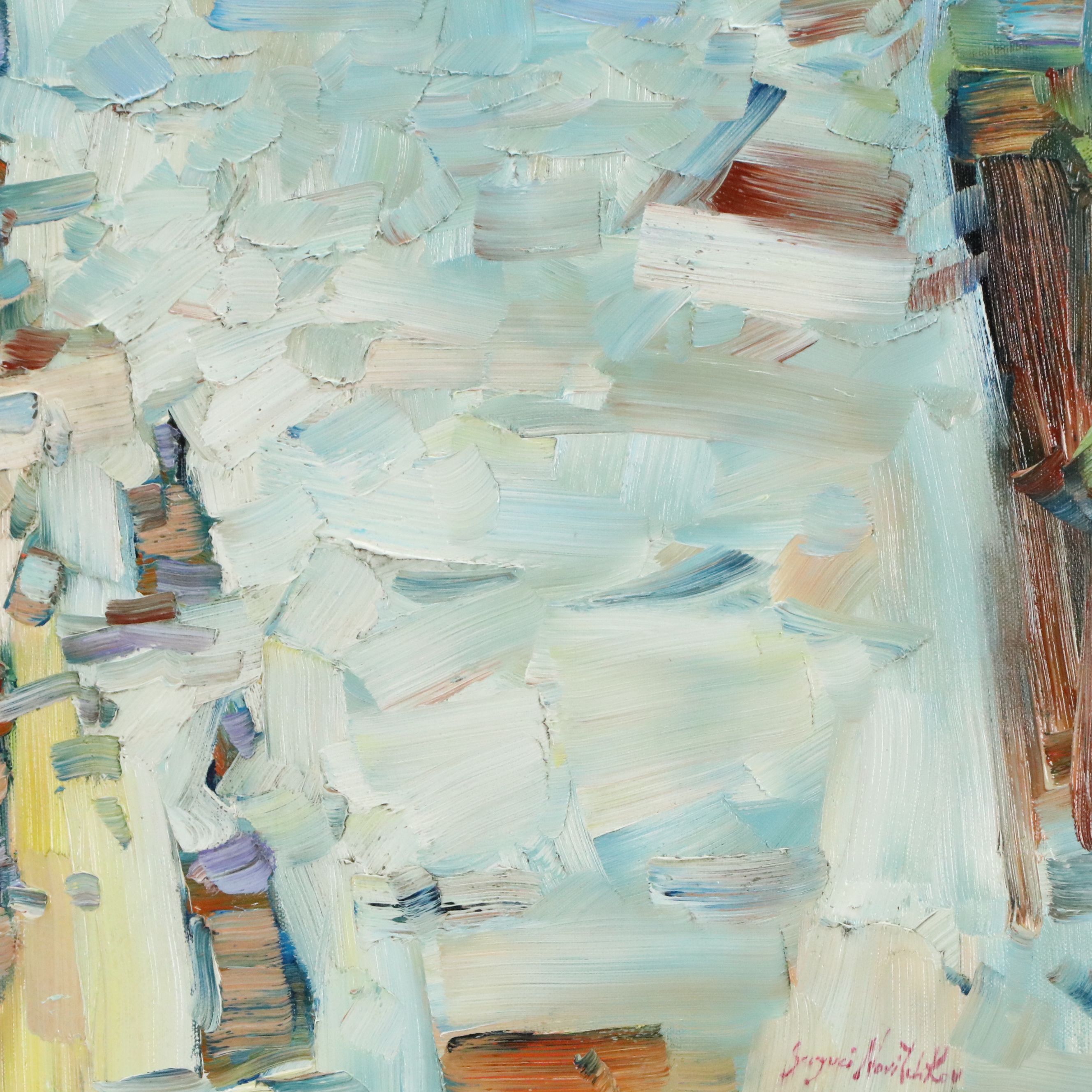 Serguei Novitchkov Oil Painting "Breathing Line," 2026