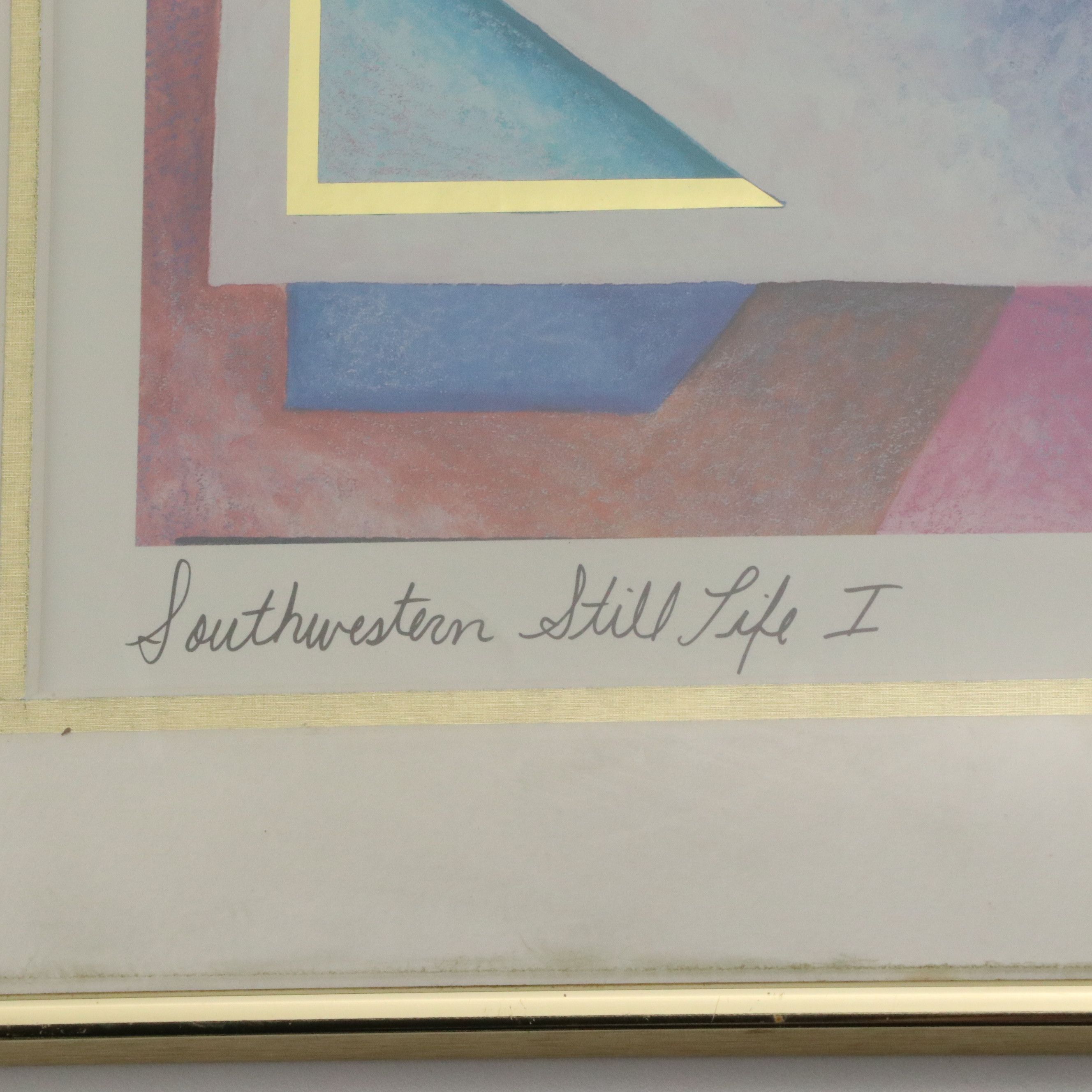 After K. Brueggemann Offset Lithograph "Southwestern Still Life I"