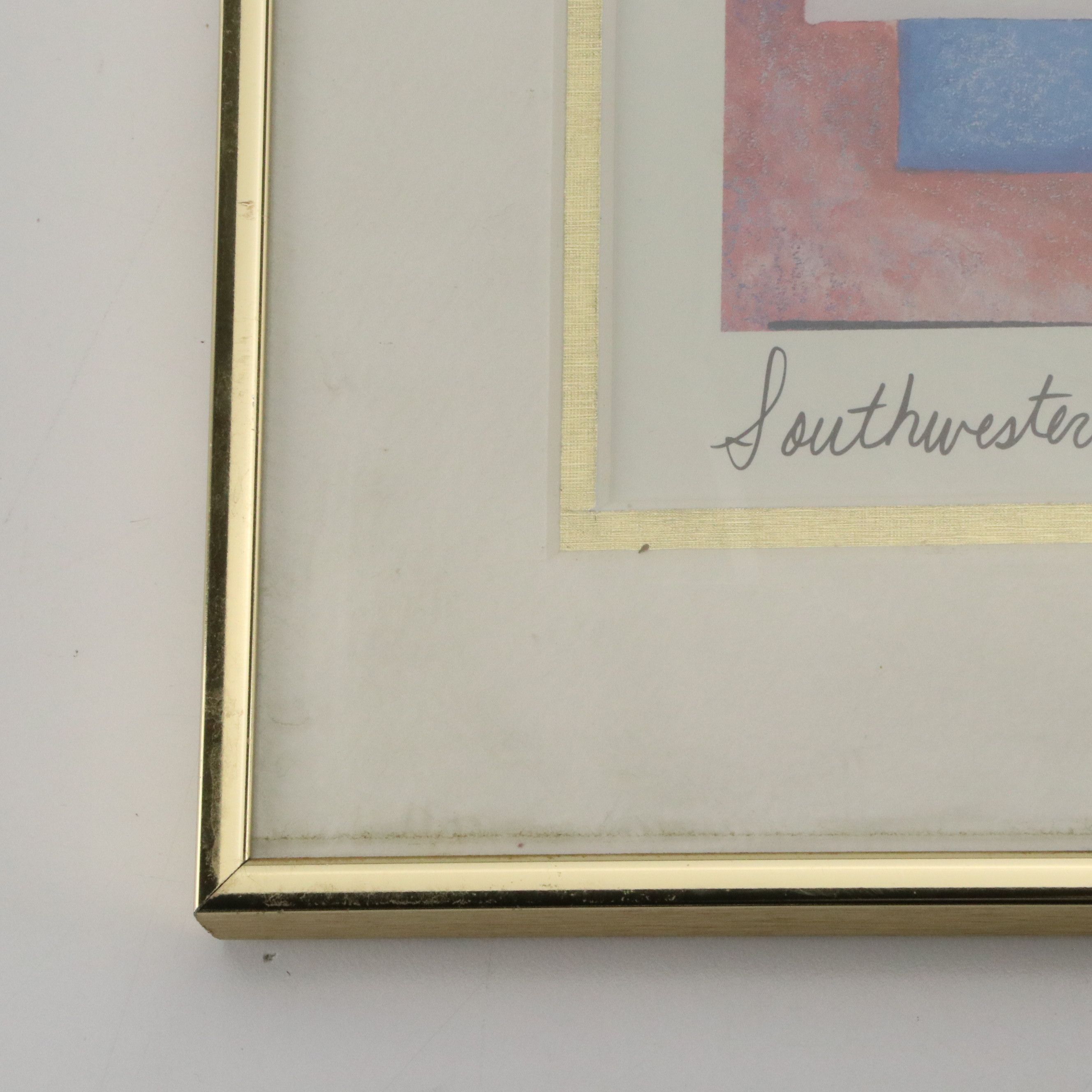 After K. Brueggemann Offset Lithograph "Southwestern Still Life I"