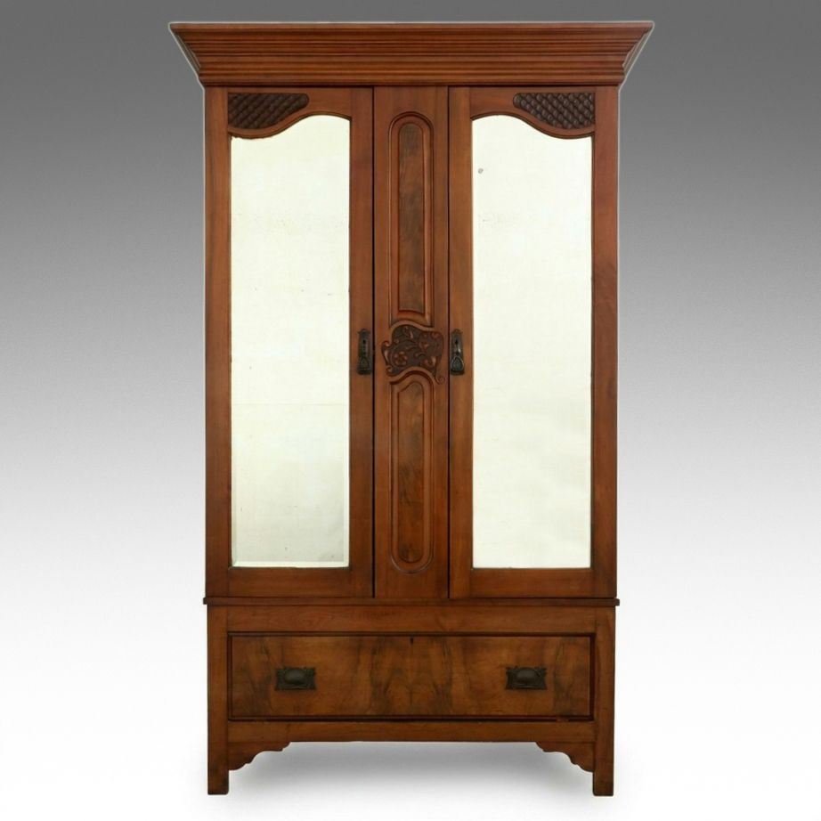 Late Victorian Knockdown Walnut Armoire