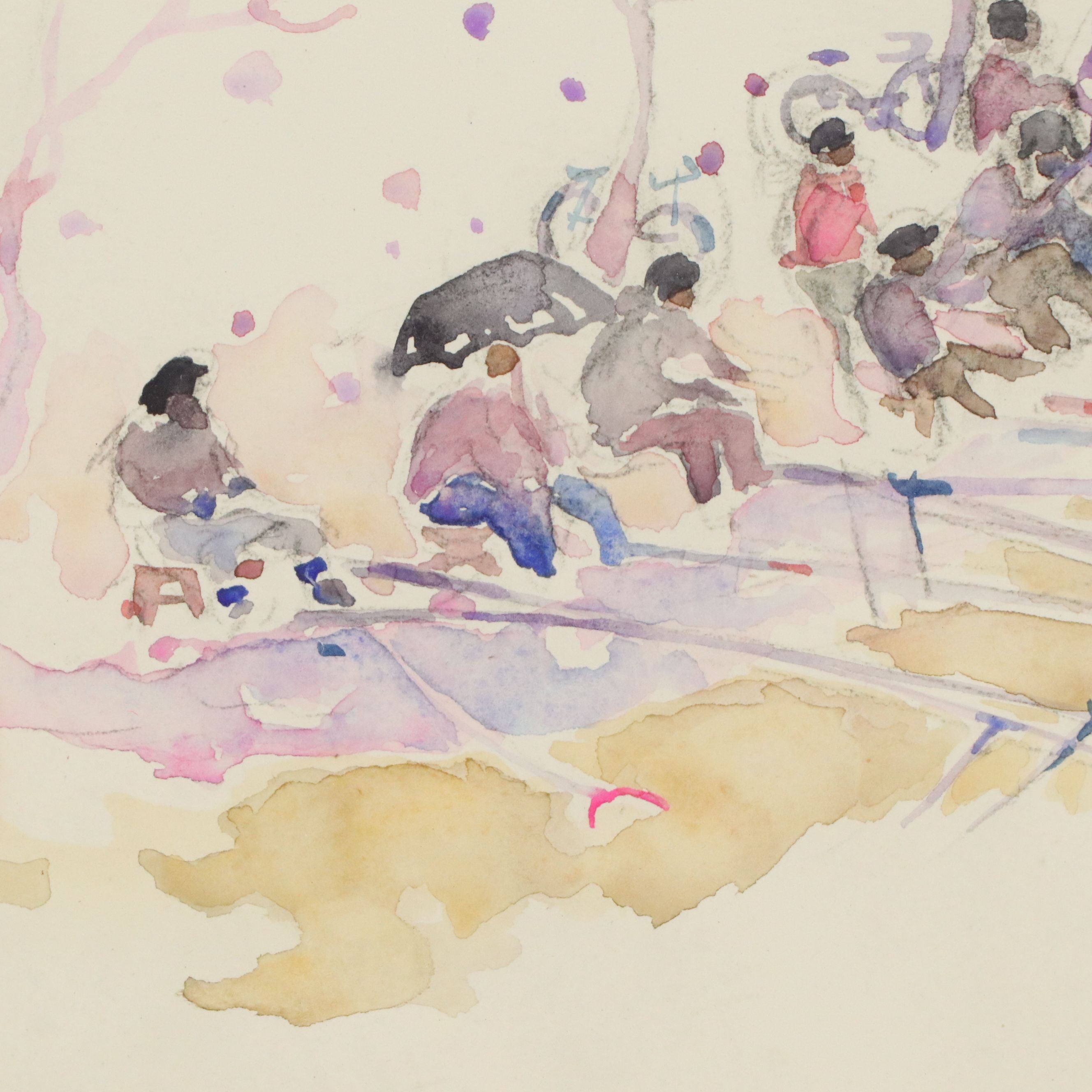Walter Sorge Watercolor Painting "Hangzhou West Lake," circa 1985