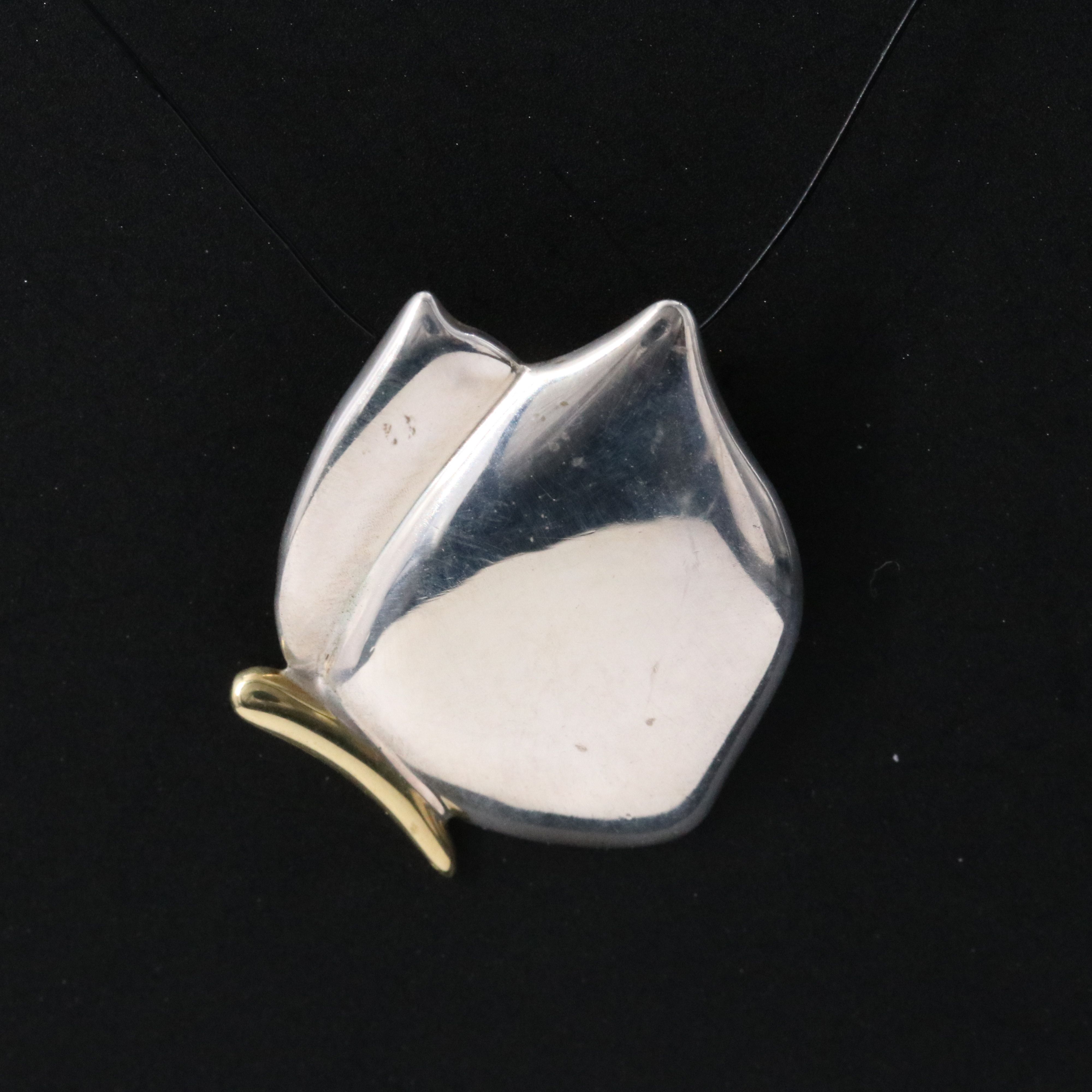 Tiffany & Co. Sterling and 18K Butterfly Pendant