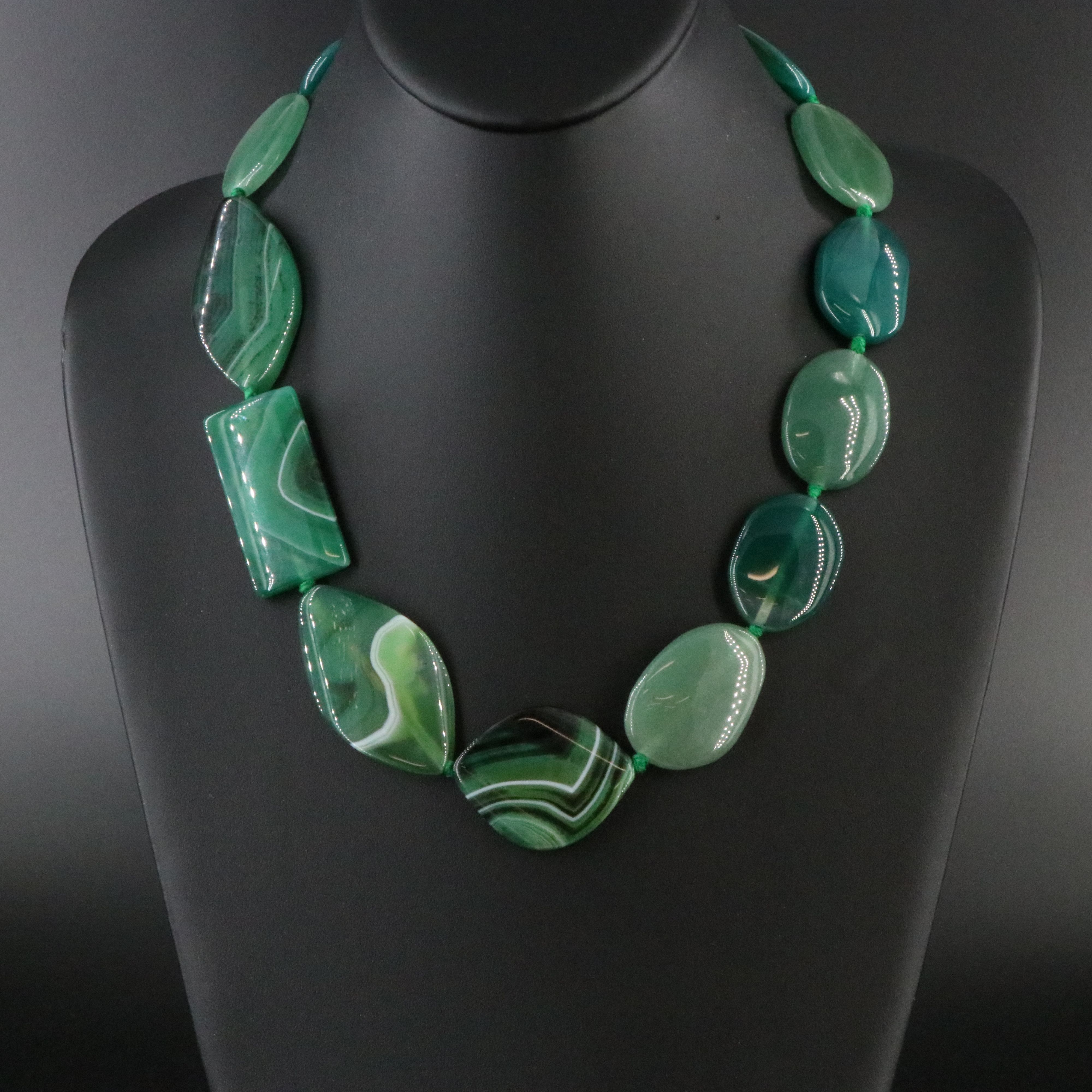 Nate & Etan Sterling Agate and Aventurine Necklace