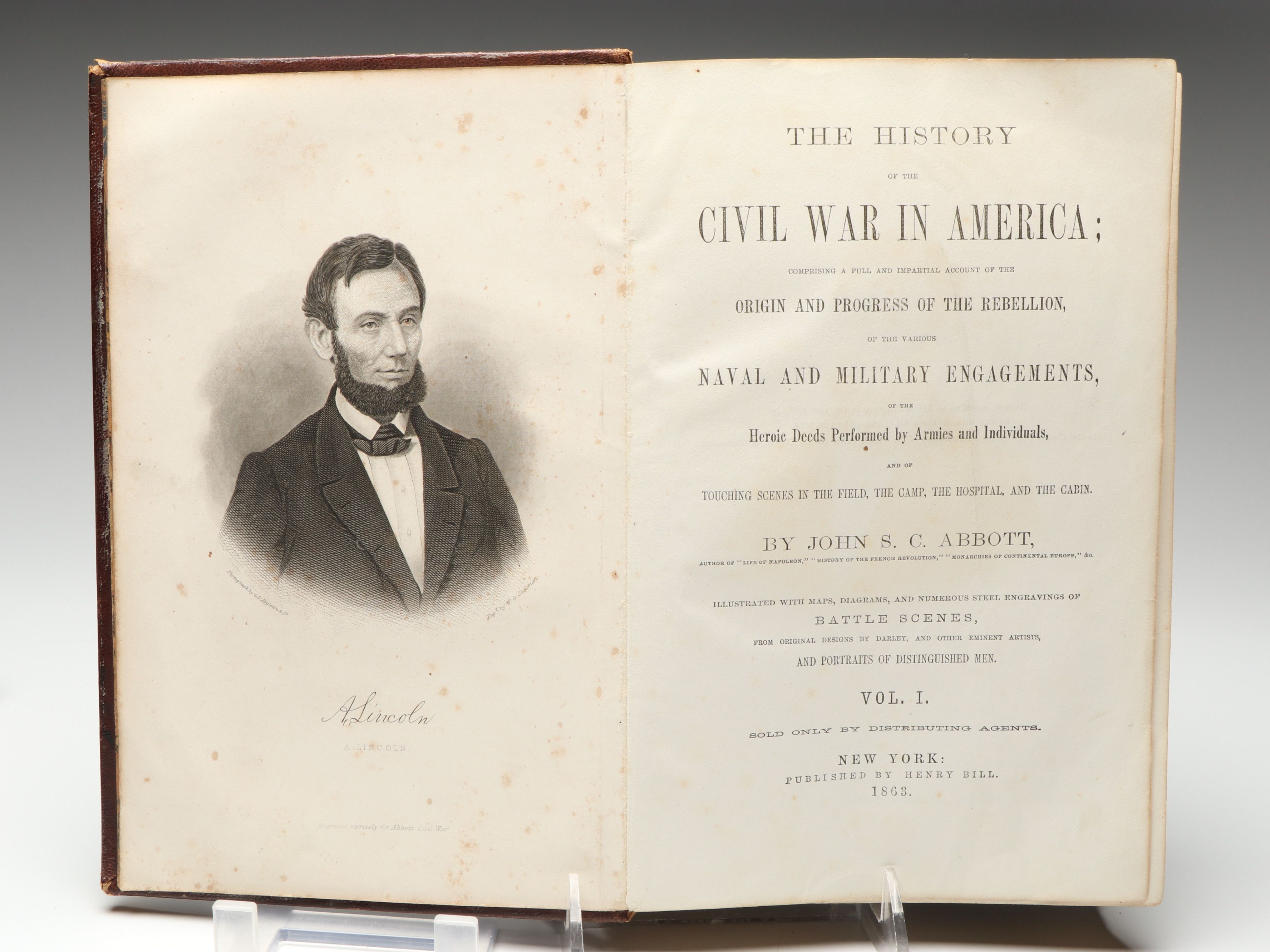 "The History of the Civil War in America" Two-Volume Set by John S. C. Abbott