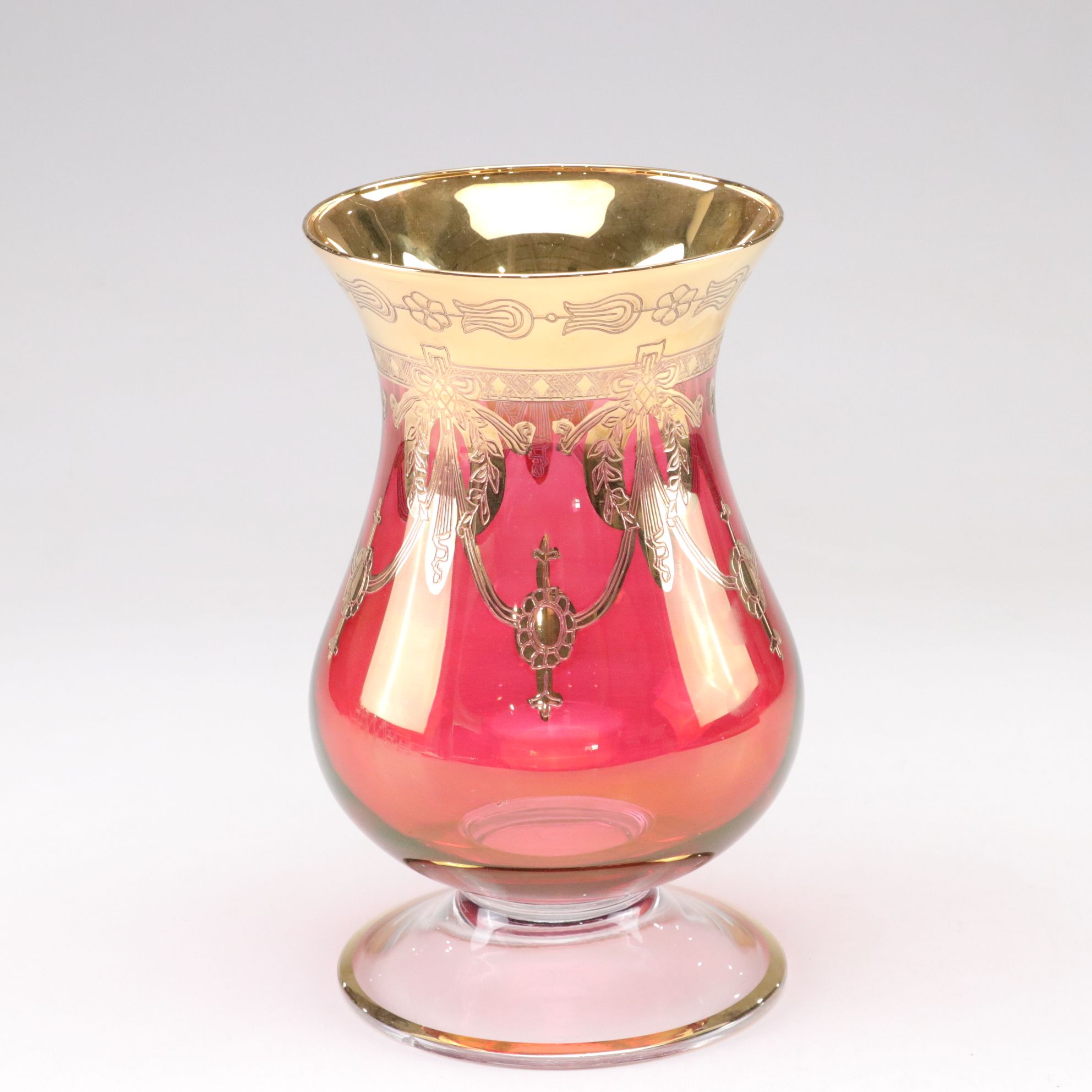 Same Decorazione SC Line Hand-Painted Gold Vase