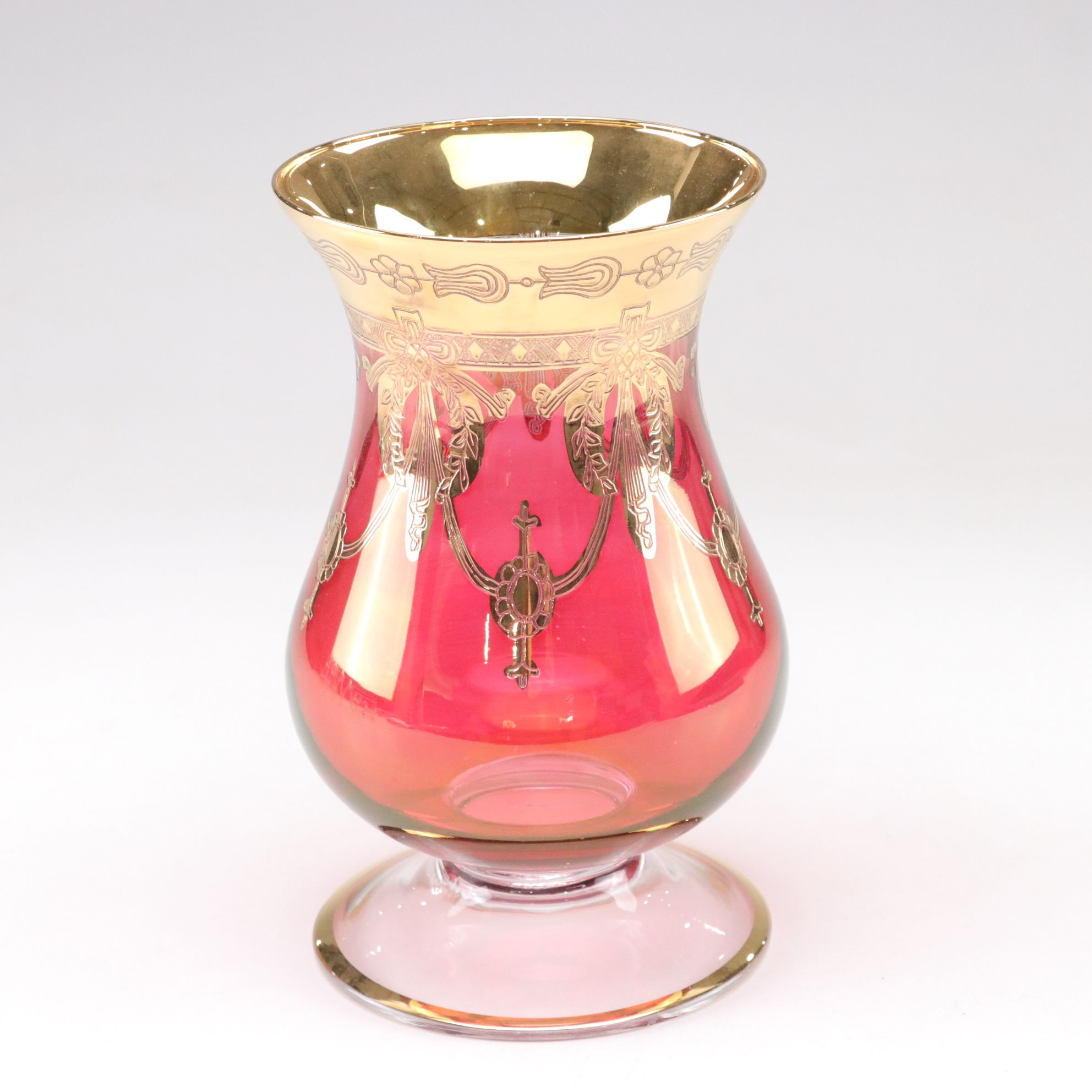 Same Decorazione SC Line Hand-Painted Gold Vase