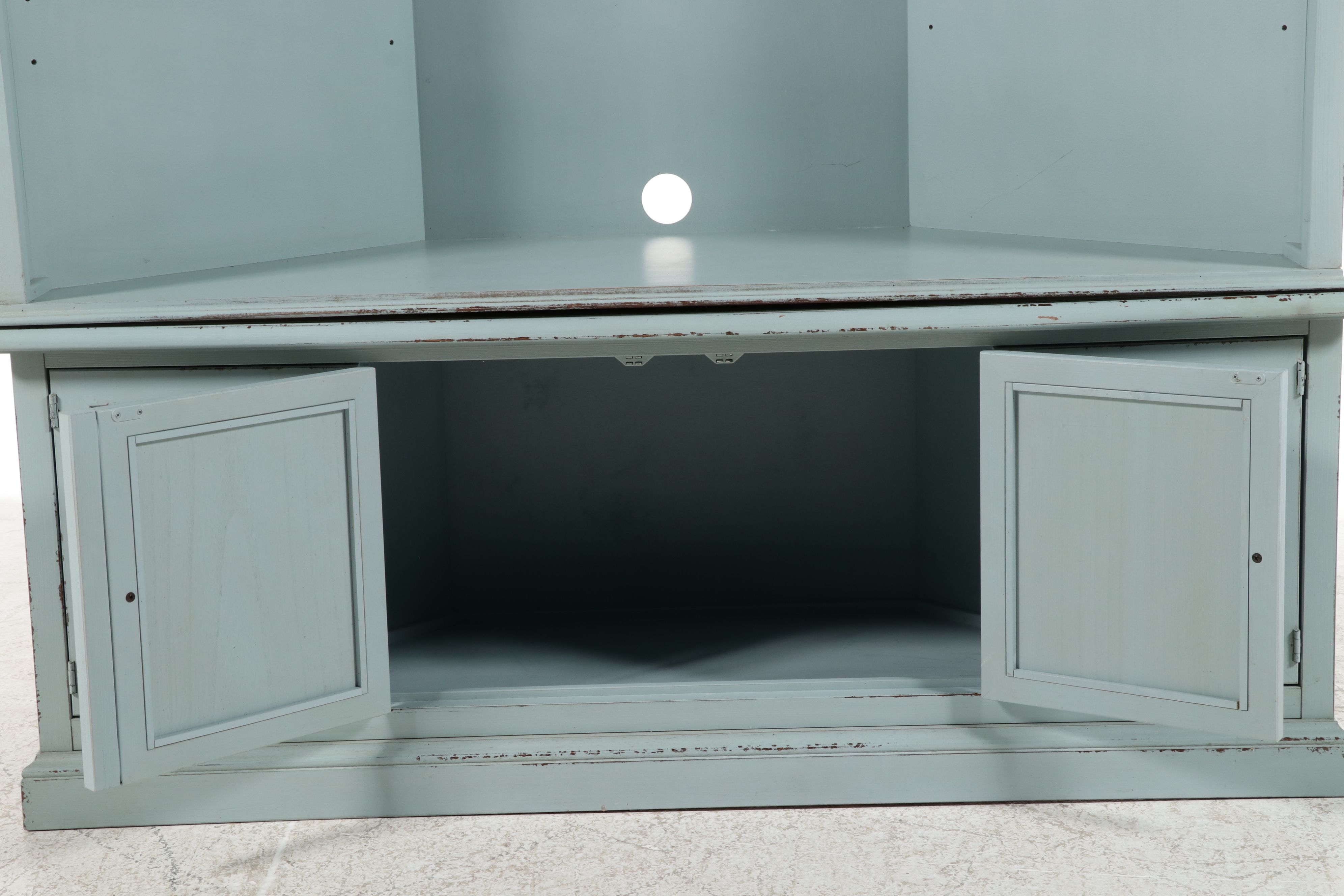 Ballard Designs San Marino Corner Media Cabinet, Early 21st Century