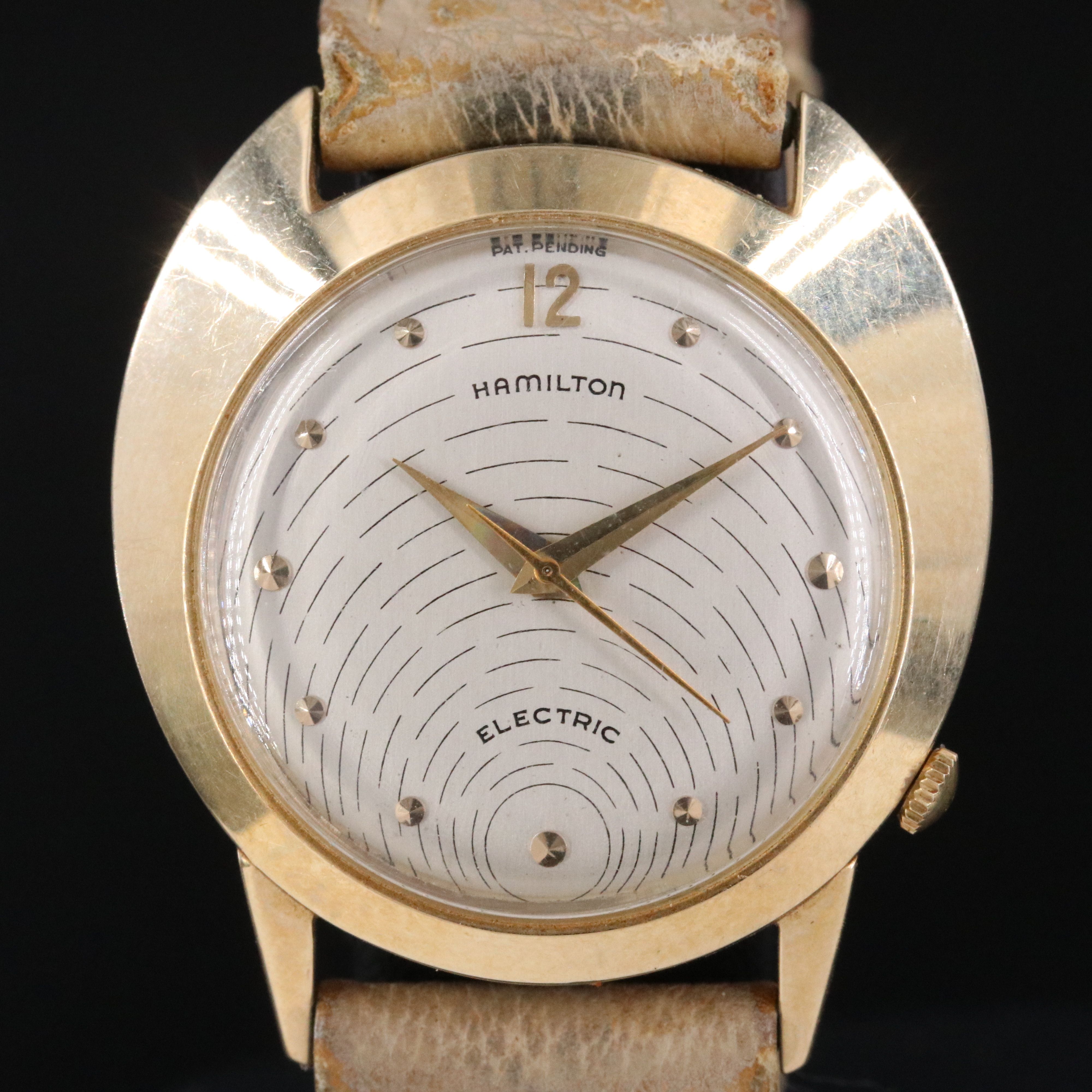 Mid Century Modern 14K Hamilton Spectra Electric Award Watch