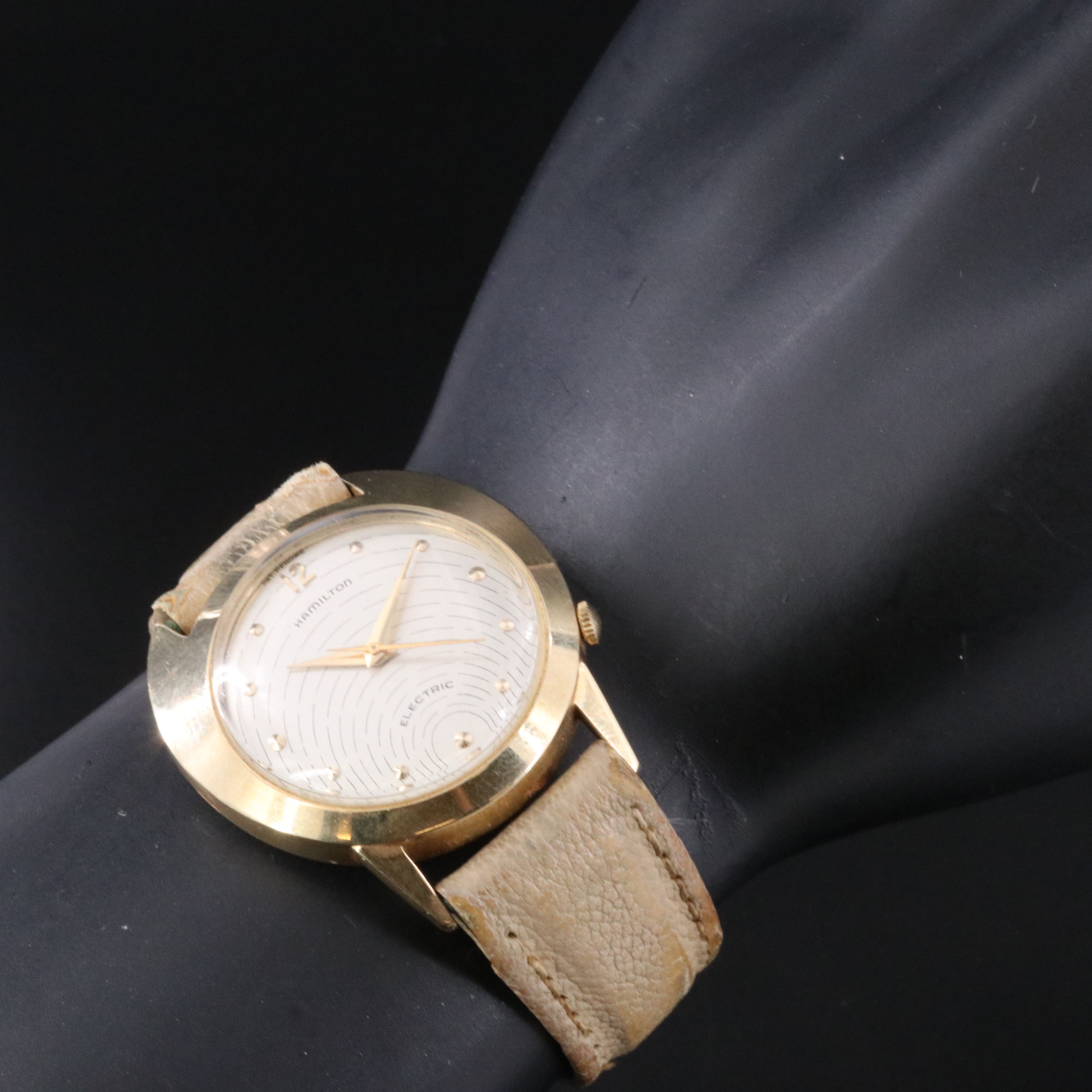 Mid Century Modern 14K Hamilton Spectra Electric Award Watch