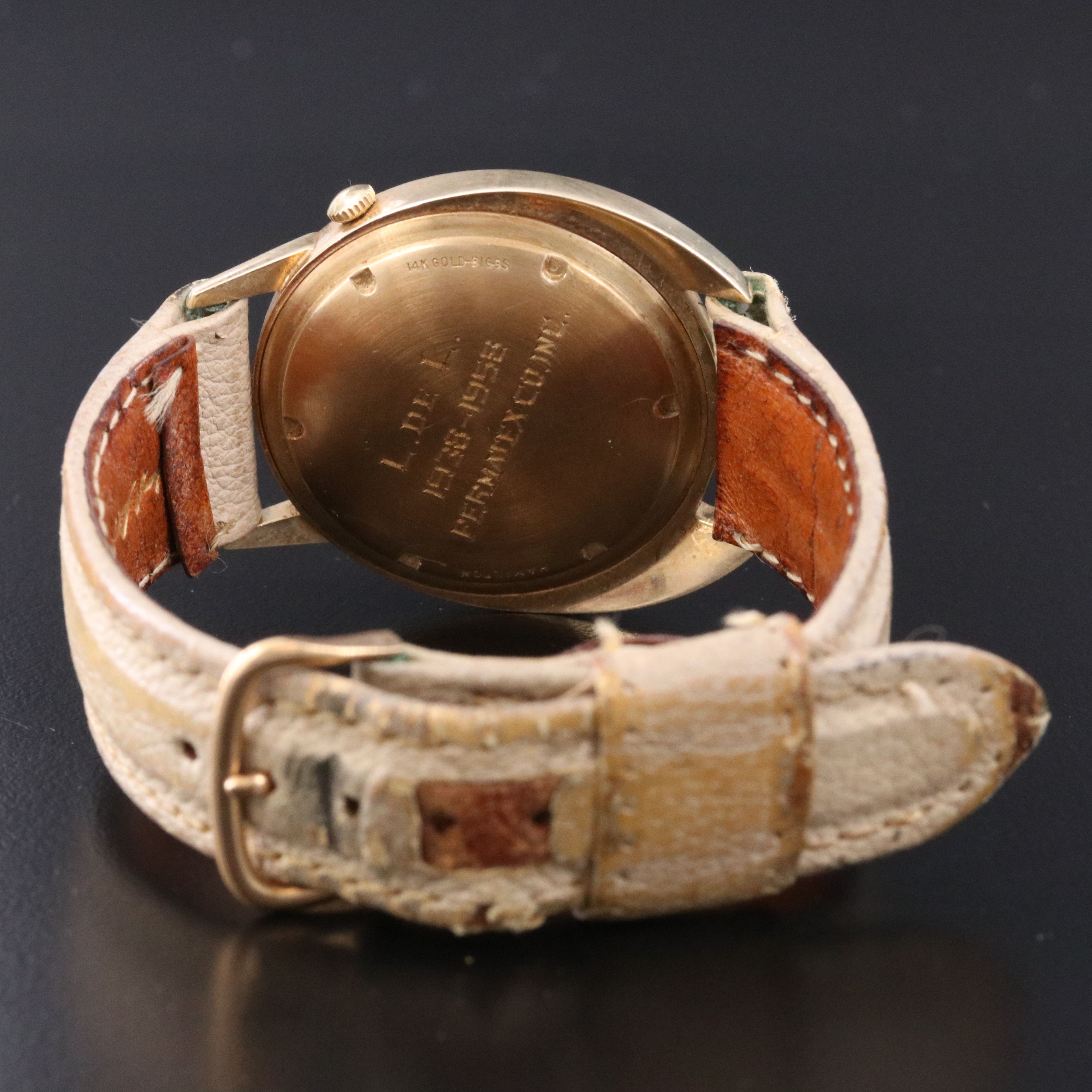 Mid Century Modern 14K Hamilton Spectra Electric Award Watch