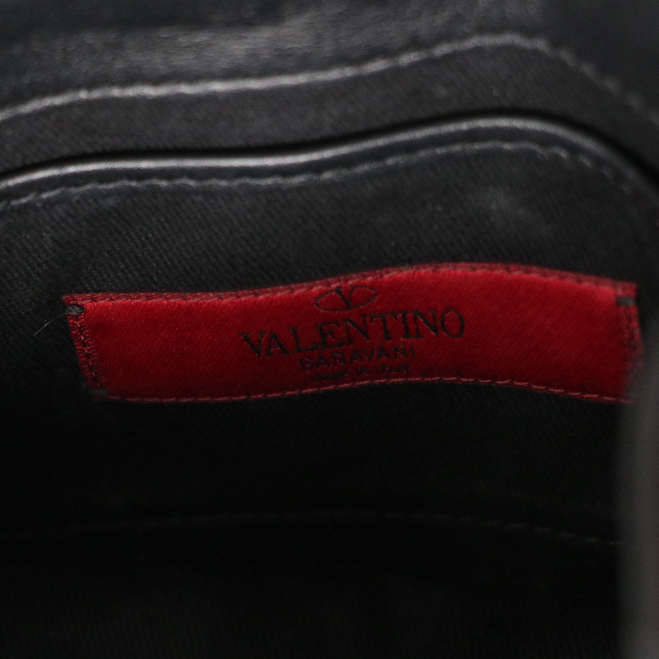 Valentino Garavani Glam Lock Mini Shoulder Bag in Black Leather