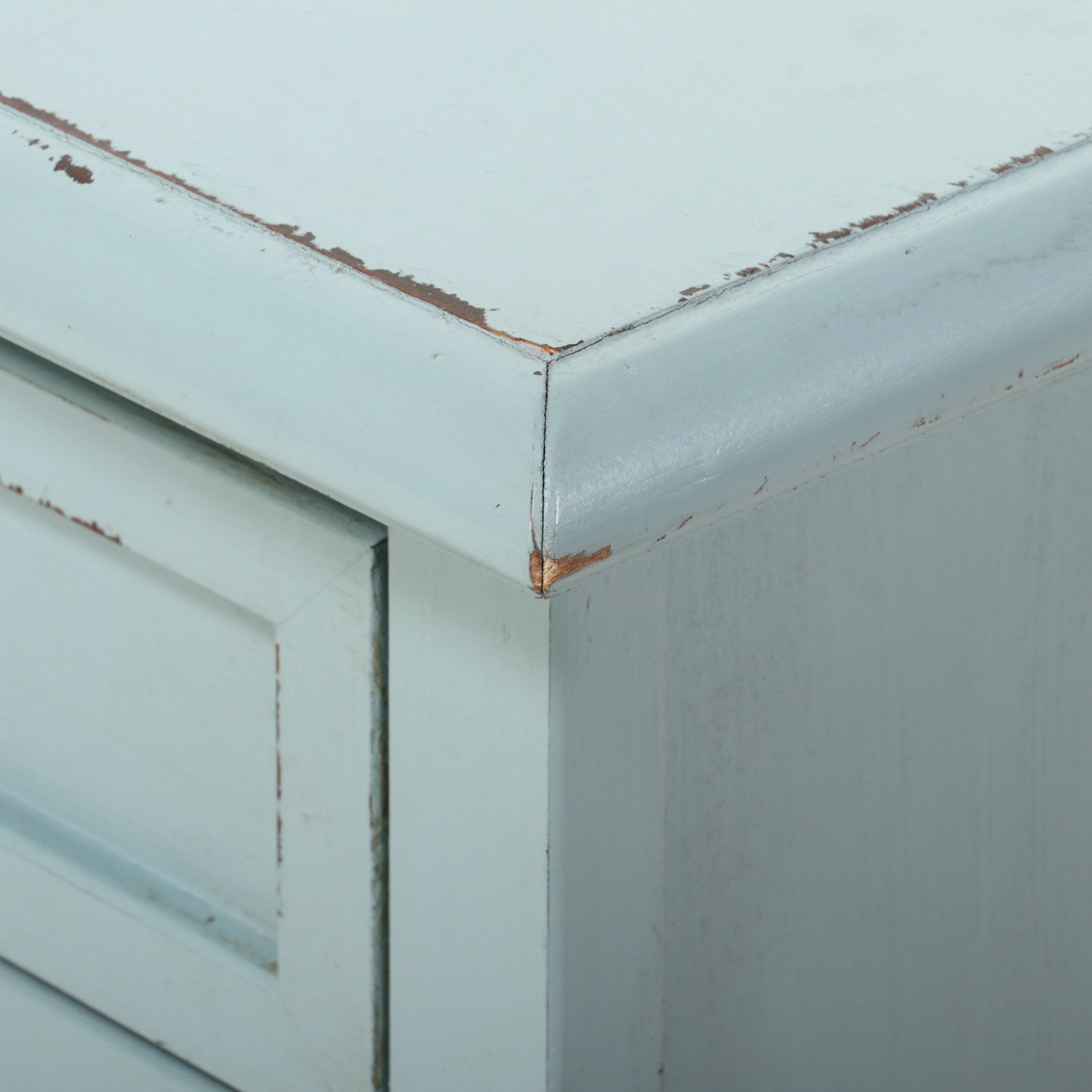 Distressed Painted Wood Commode Chest, Late 20th/ Early 21st Century