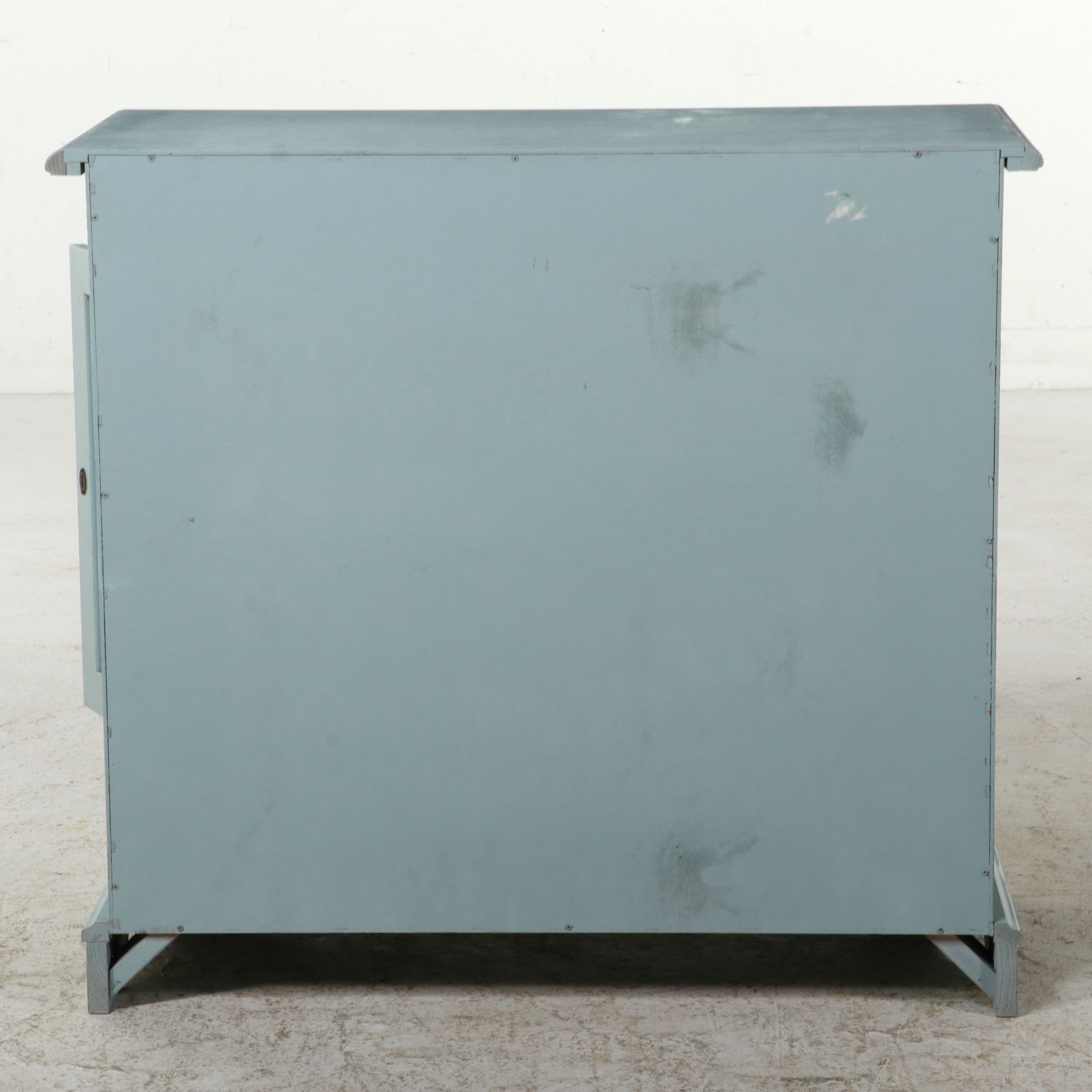 Distressed Painted Wood Commode Chest, Late 20th/ Early 21st Century