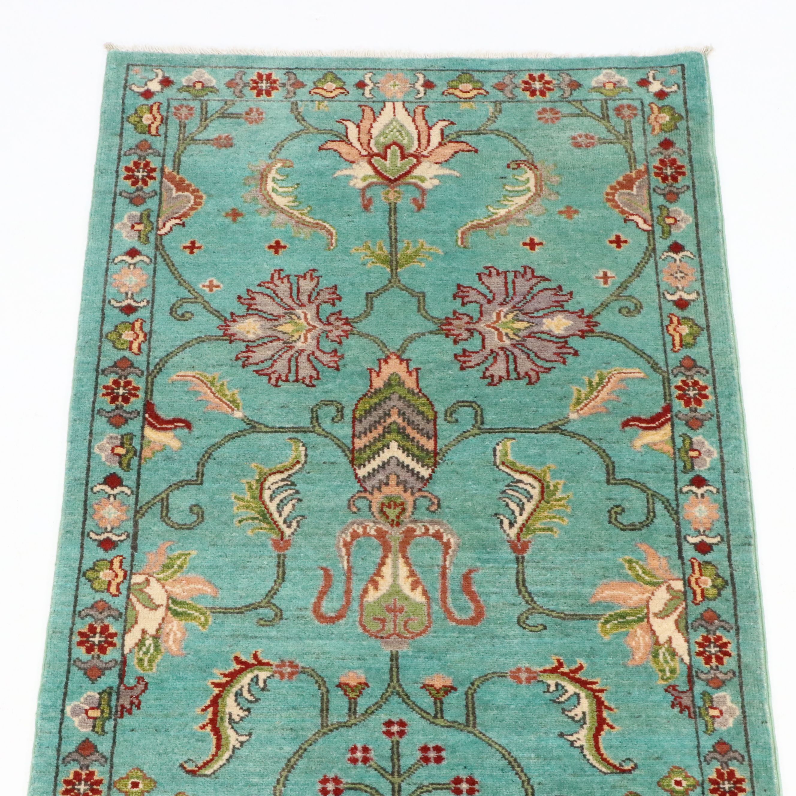 2'11 x 9'7 Hand-Knotted Afghan Kazak Carpet Runner